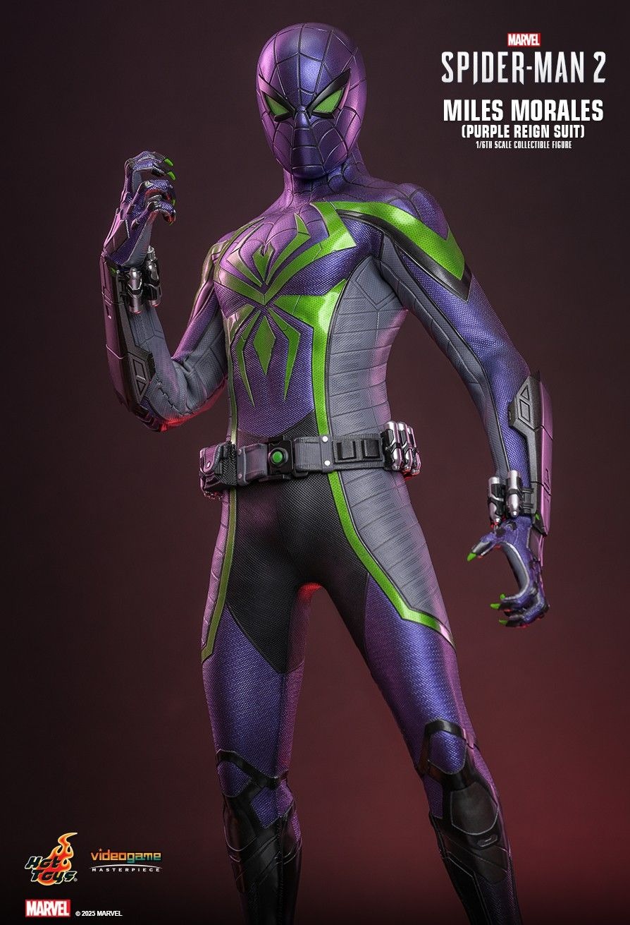 In Stock! Hot Toys Spider-Man 2 Miles Morales (Purple Reign Suit) VGM68 Marvel's 1/6 scale Collectible Figure