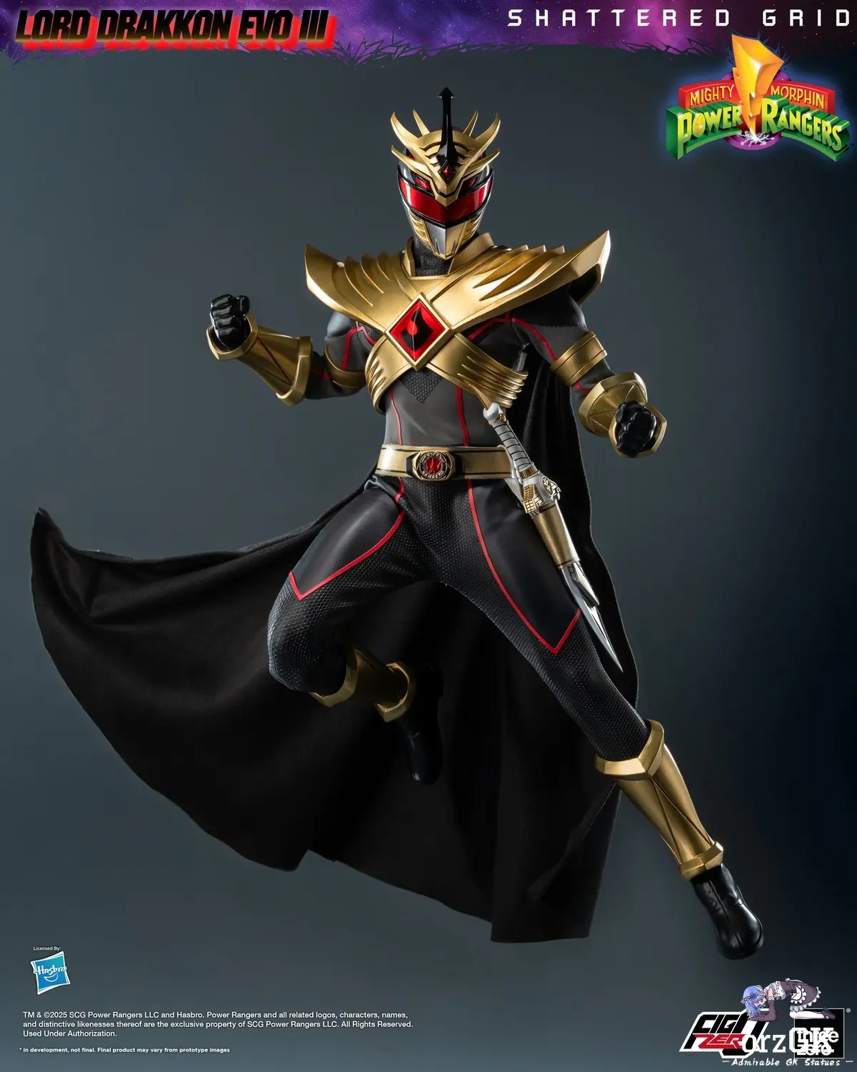 Pre order! Threezero Lord Drakkon Evo III 3Z10260W0 Mighty Morphin Power Rangers: Shattered Grid FigZero 1/6