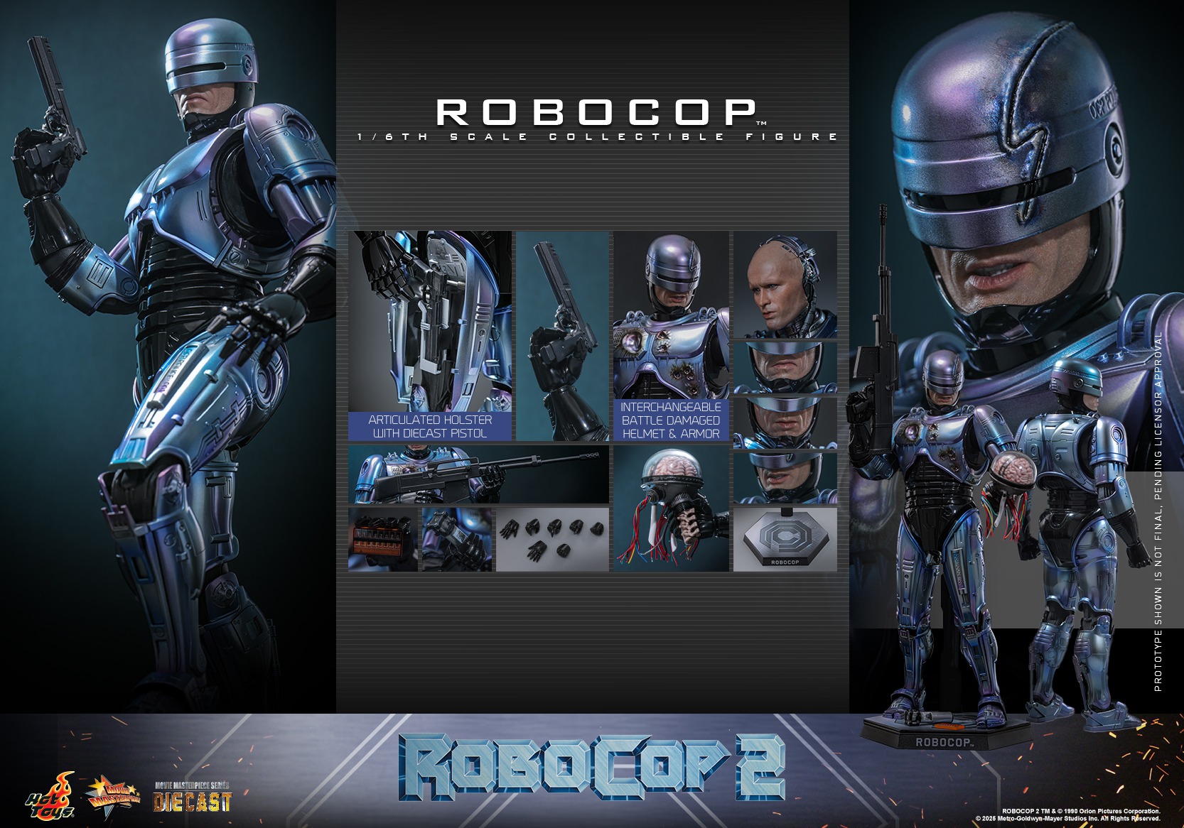 Pre Order! Hot Toys MMS827 Robocop 2 Robocop 1/6th scale Collectible Figure