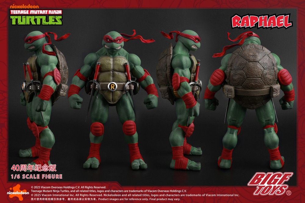 Pre order! BIGFTOYS TNMT 1/6 Raphael Figure 40th Anniversary Edition BIGF-002