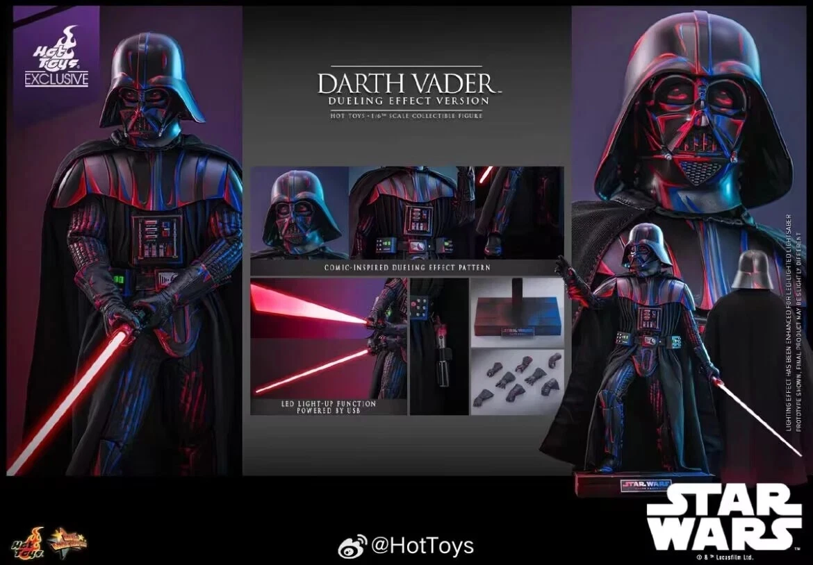 In Stock! Hot Toys MMS777 Star Wars - Darth Vader (Dueling Effect Version) Collectible Figure (Hot Toys Exclusive)