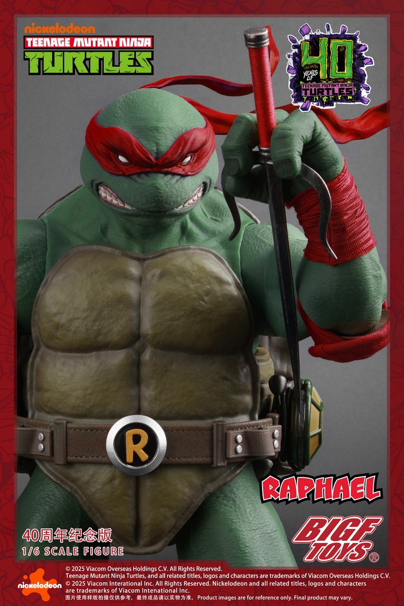 Pre order! BIGFTOYS TNMT 1/6 Raphael Figure 40th Anniversary Edition BIGF-002