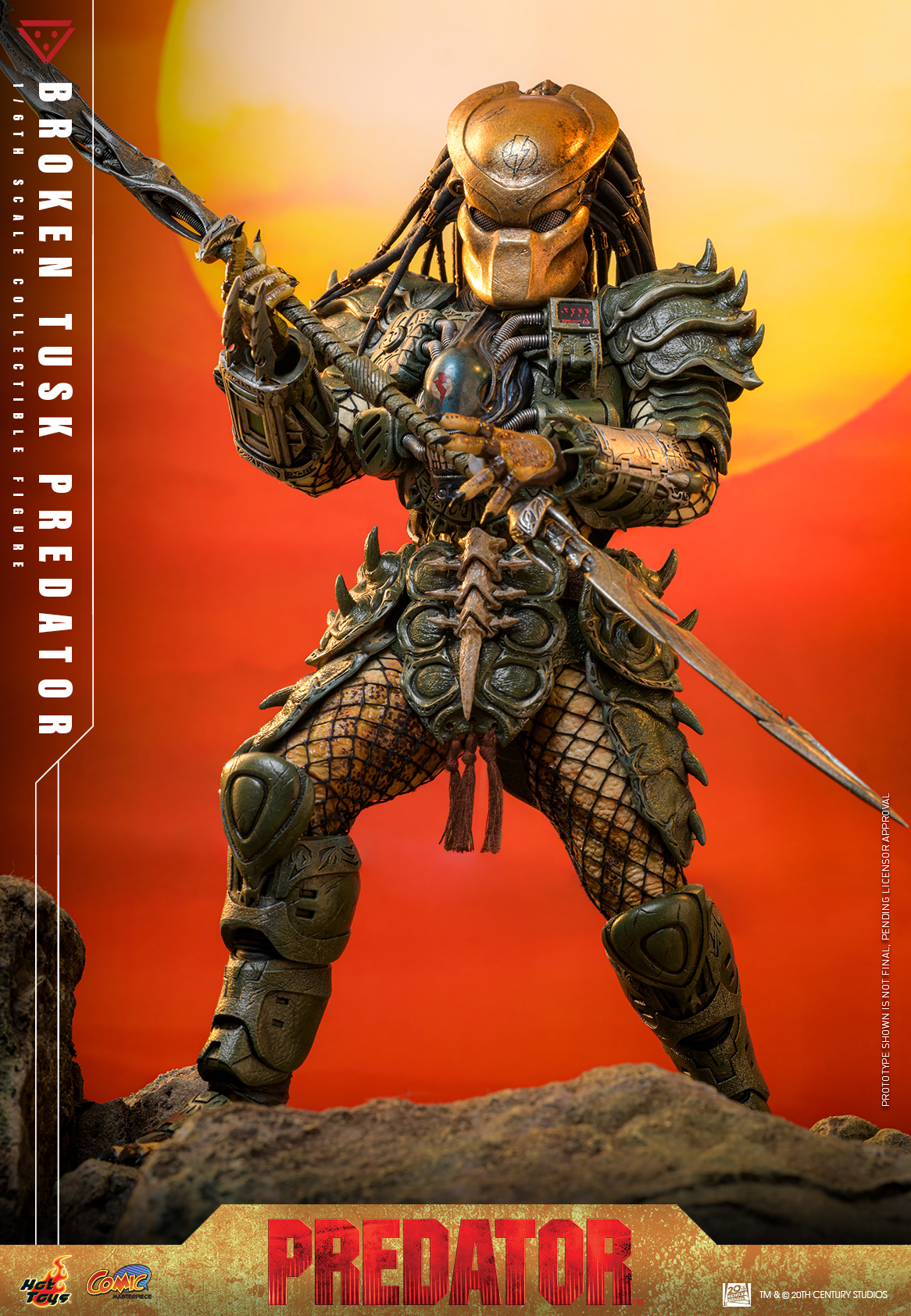 Pre order! Hot Toys CMS029B Predator 1/6 scale Broken Tusk Predator Collectible Figure