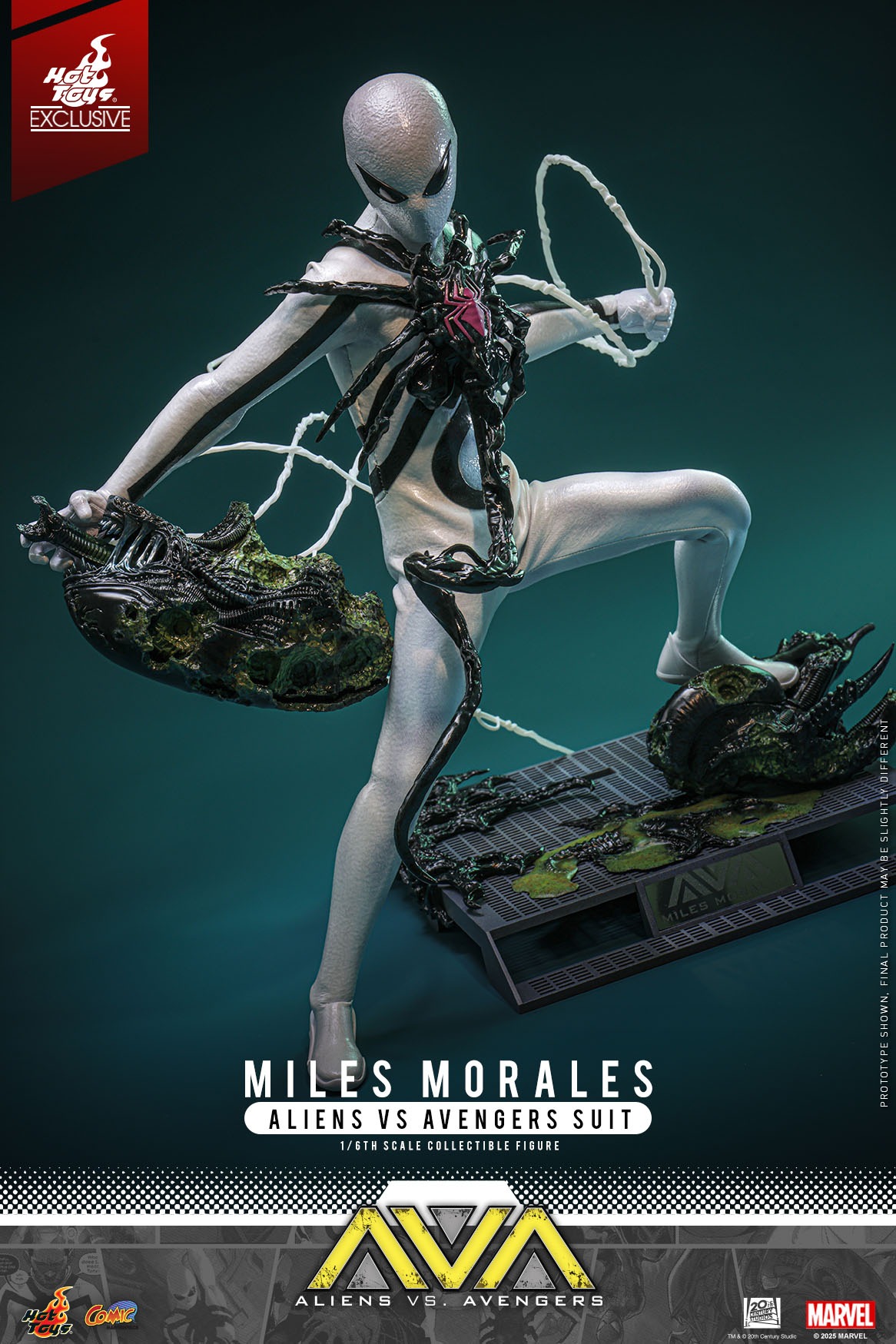 In stock! Hot Toys CMS027 Aliens Vs. Avengers 1/6th scale Miles Morales (Aliens Vs. Avengers Suit) Collectible Figure [Hot Toys Exclusive]