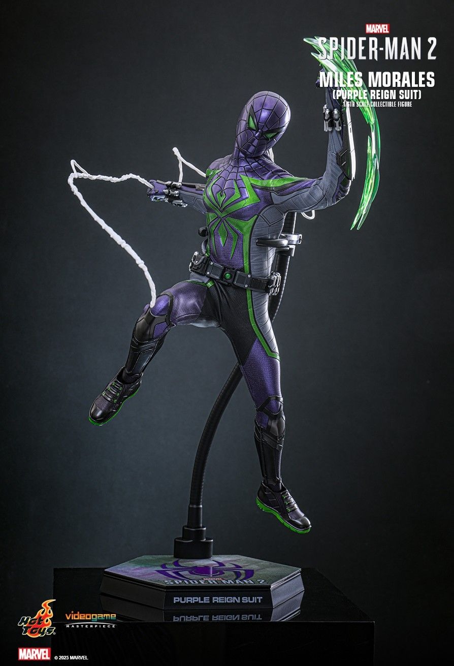 In Stock! Hot Toys Spider-Man 2 Miles Morales (Purple Reign Suit) VGM68 Marvel's 1/6 scale Collectible Figure