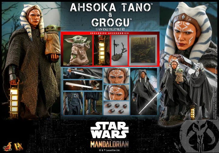 In Stock! HOT TOYS 1/6 DX21 AHSOKA TANO & GROGU