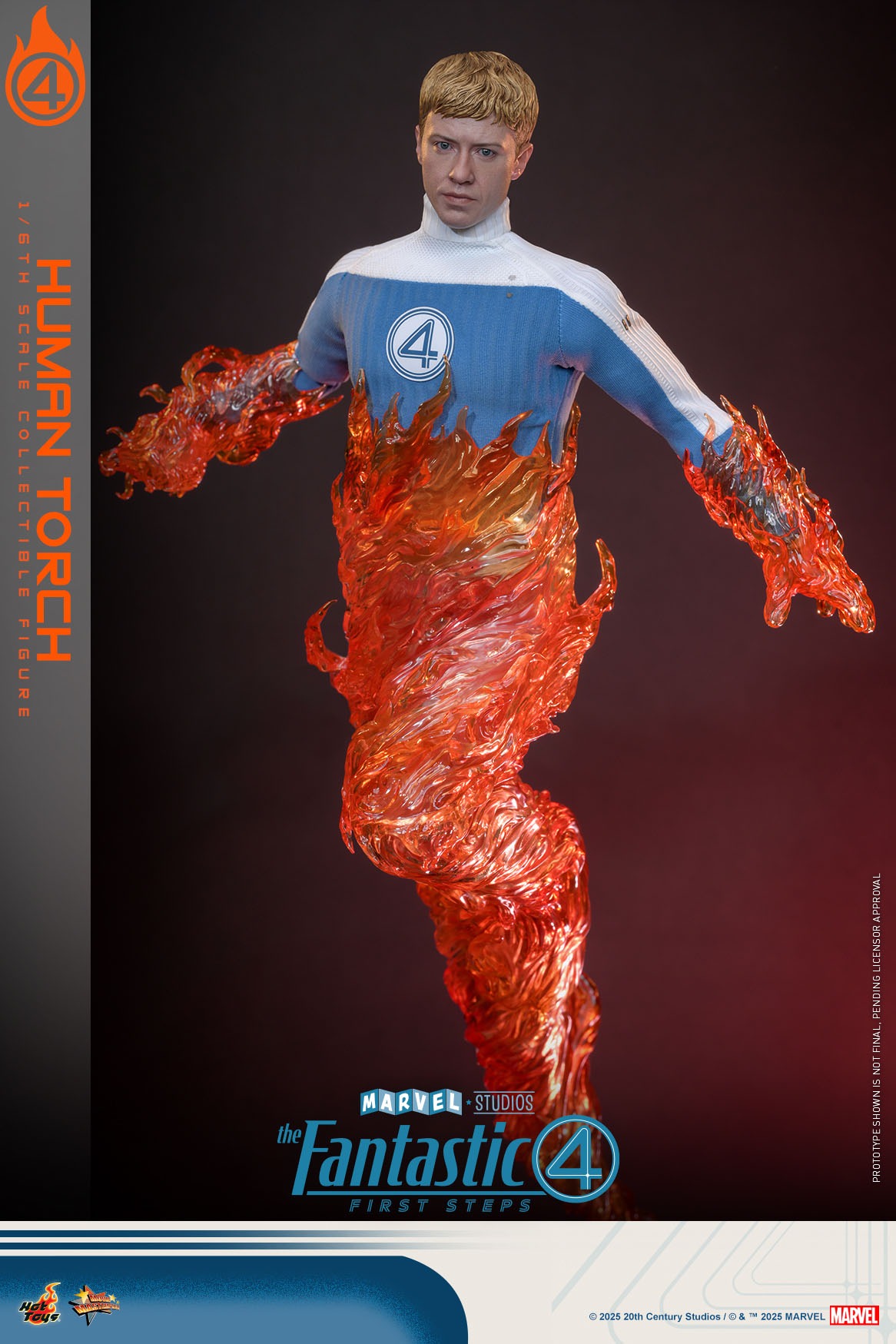 Pre order! Hot Toys Human Torch MMS829 Fantastic Four: First Steps Johnny Storm 1/6 Figure