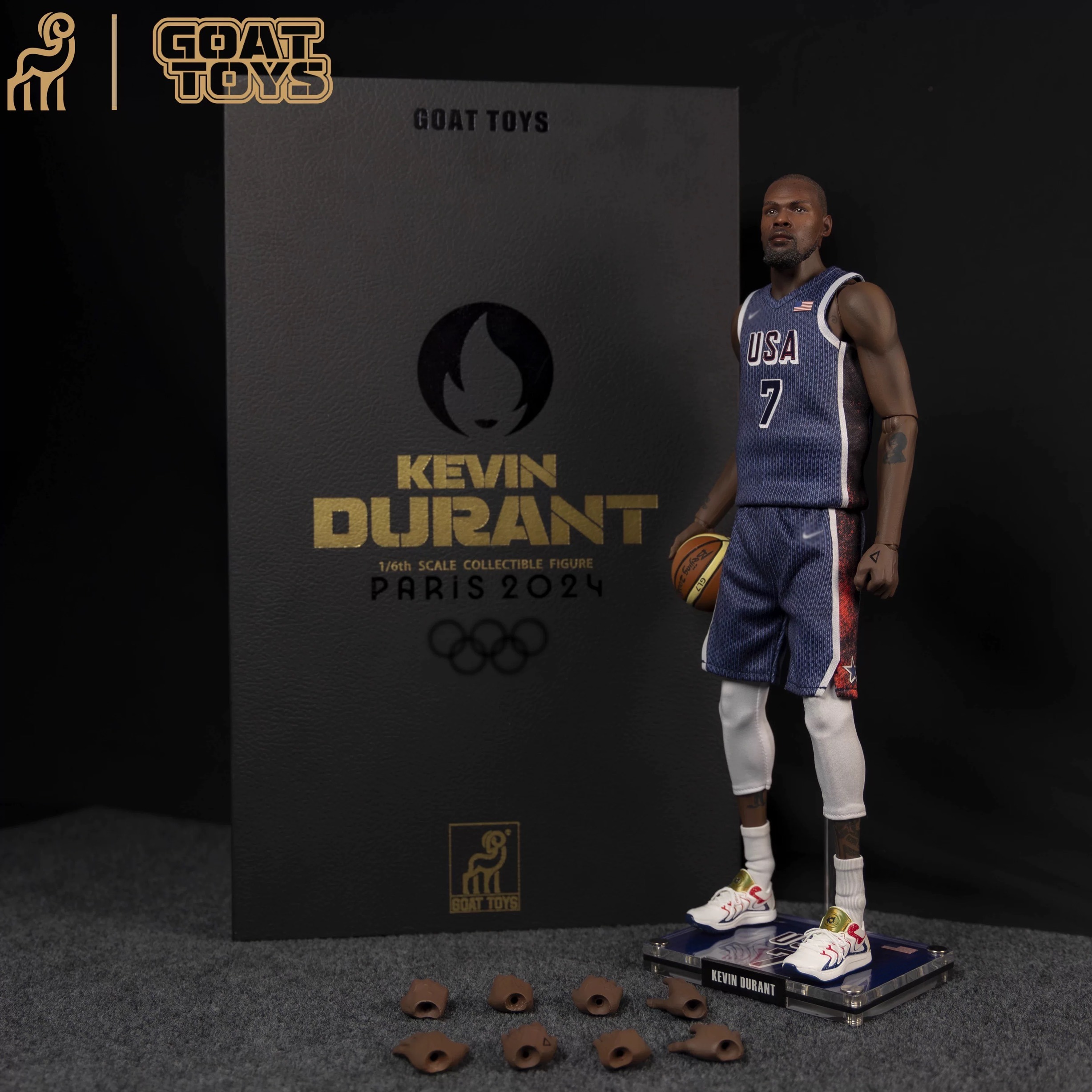 Pre Order! Goat Toys - NBA 1/6 Kevin Durant Olympic Games Fine Paint Set