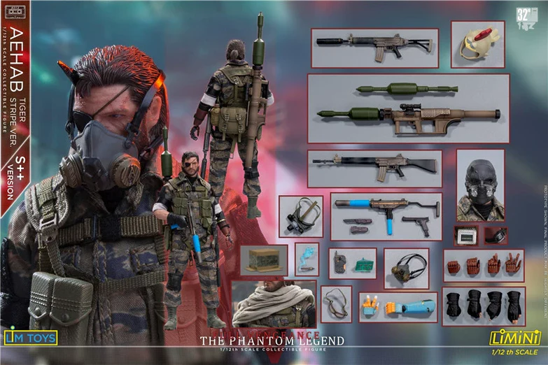 In stock! LIMTOYS LIMINI AEHAB S++VER Metal Gear Solid Snake 1/12 Action Figure 