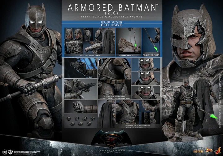 In stock! Hoy Toys 1/6 MMS743 ARMORED BATMAN 2.0 DELUXE