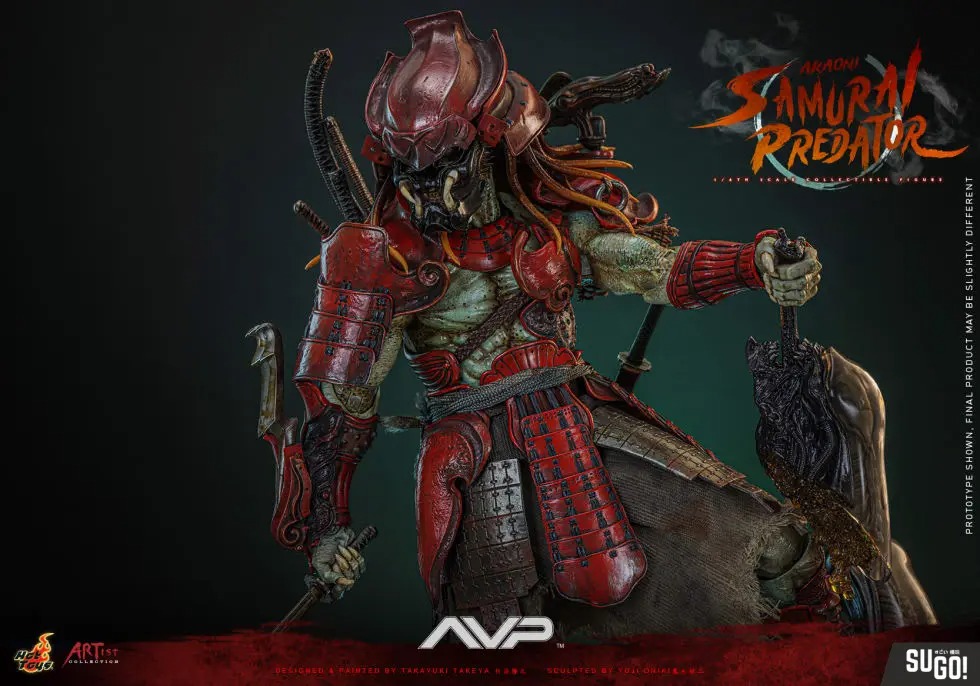 In stock! Hot Toys AC06B Alien vs. Predator Akaoni Samurai Predator (Special Ver.) 1/6 Action Figure