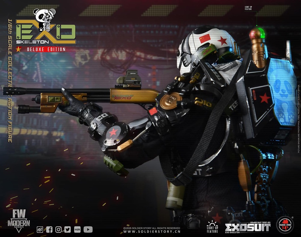 Pre Order! SOLDIER STORY SS142 1/6 EXO-Skeleton Armor Suit Test -03 “Panda Division” Deluxe Version