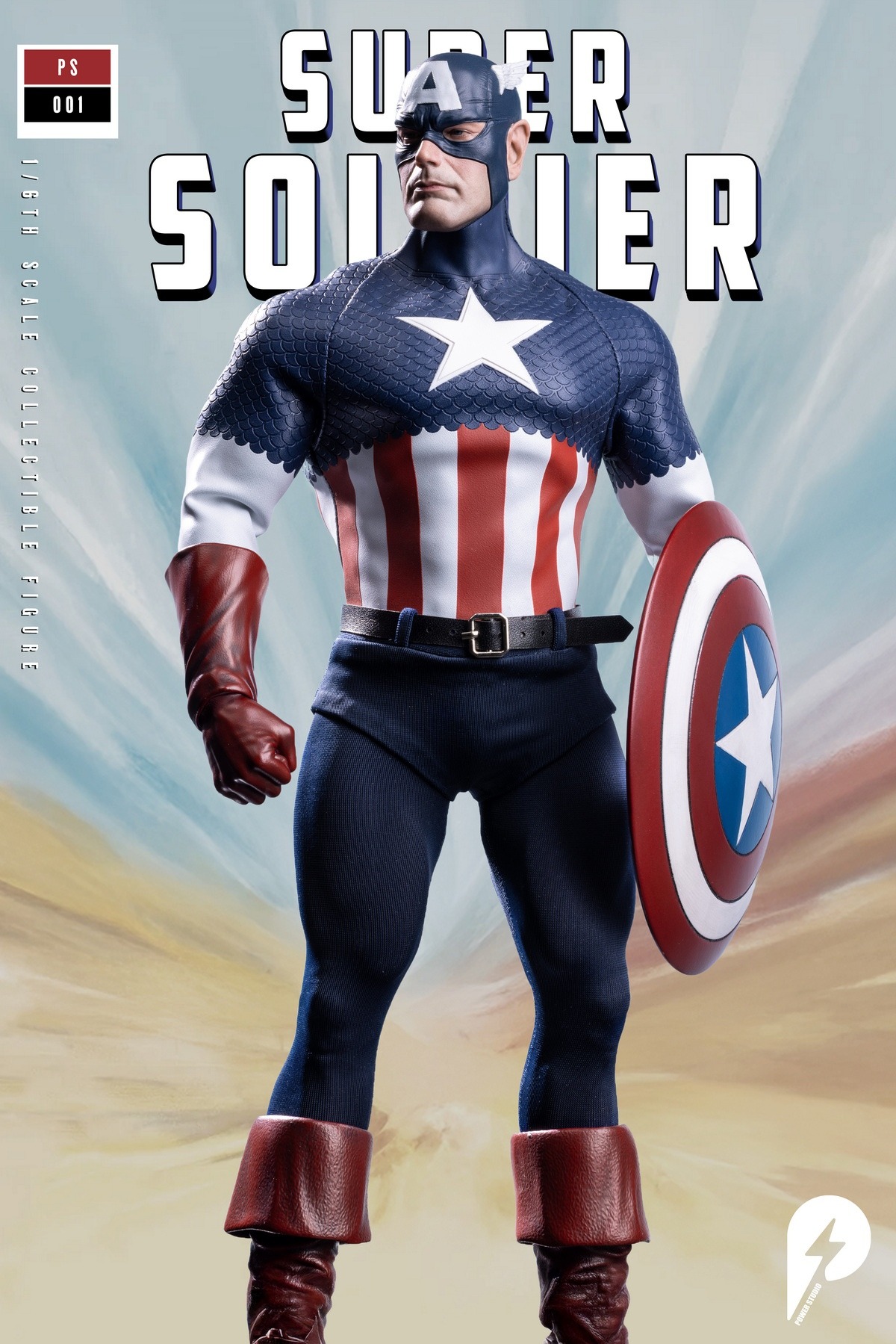 Pre Order! Power Studios PS001 Super Soldier Captain America 1/6 Scale Figure