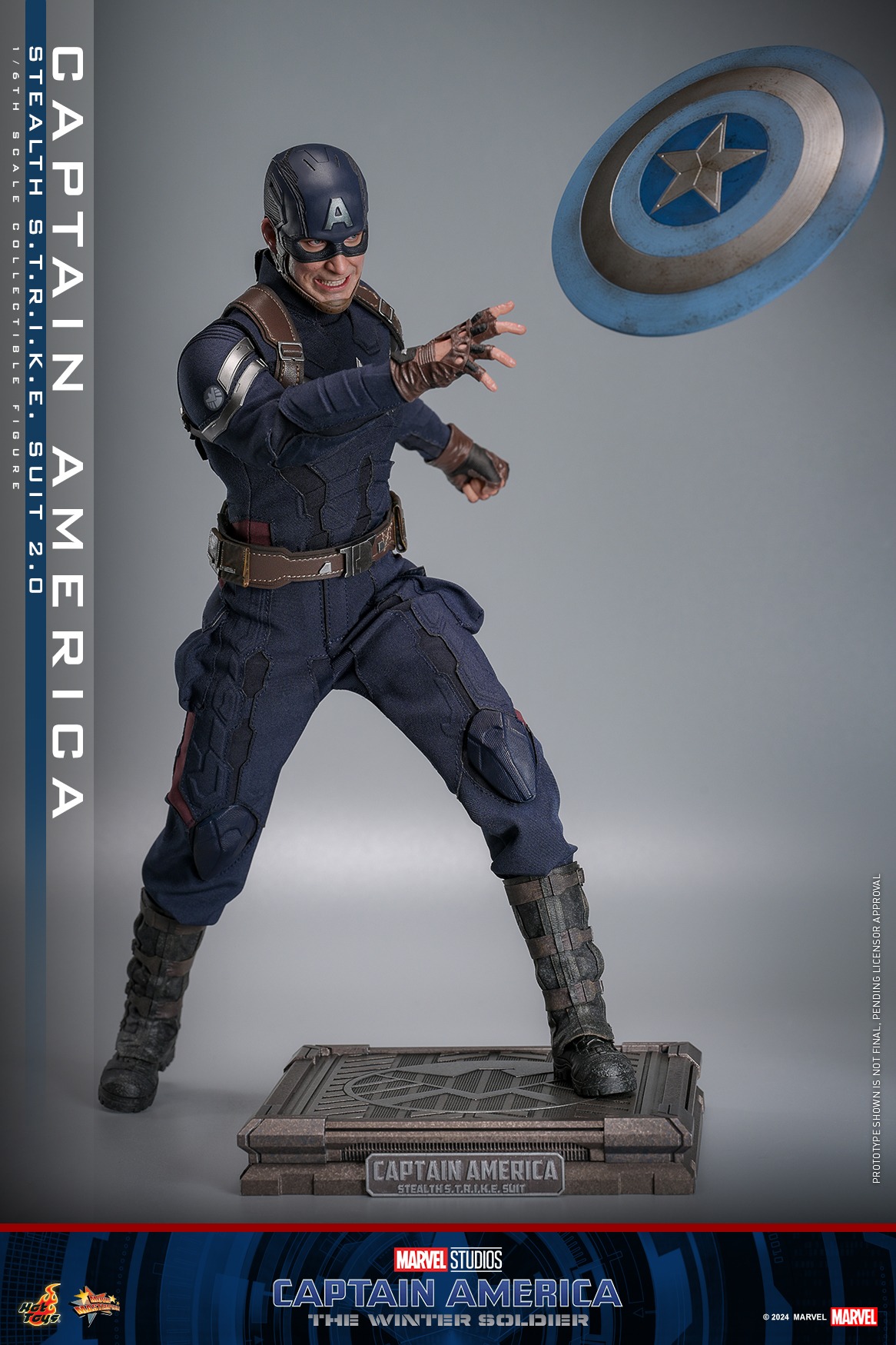 In stock! Hot Toys MMS783 Captain America: The Winter Soldier" 1/6 Captain America (Stealth S.T.R.I.K.E. Suit) 2.0 Figure