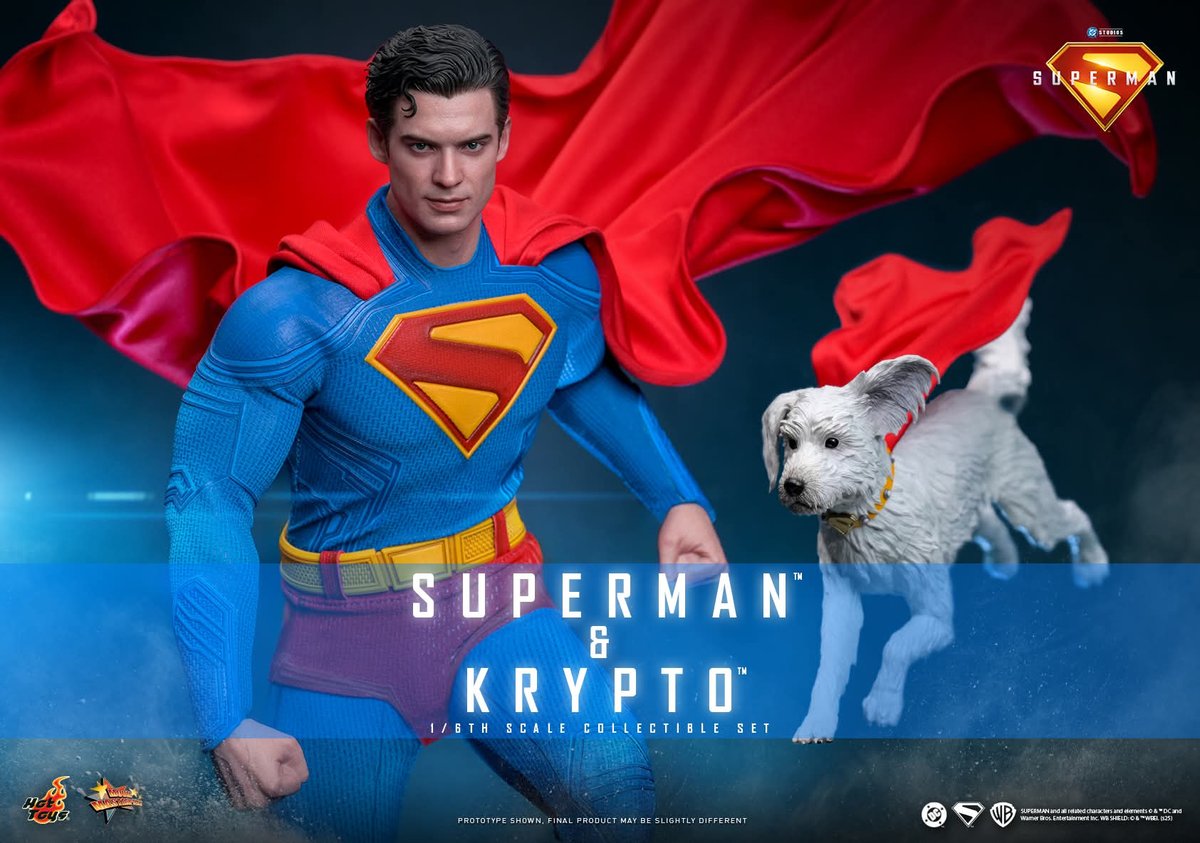 In stock! Hot Toys MMS812 Superman 1/6th Scale Superman & Krypto Collectible