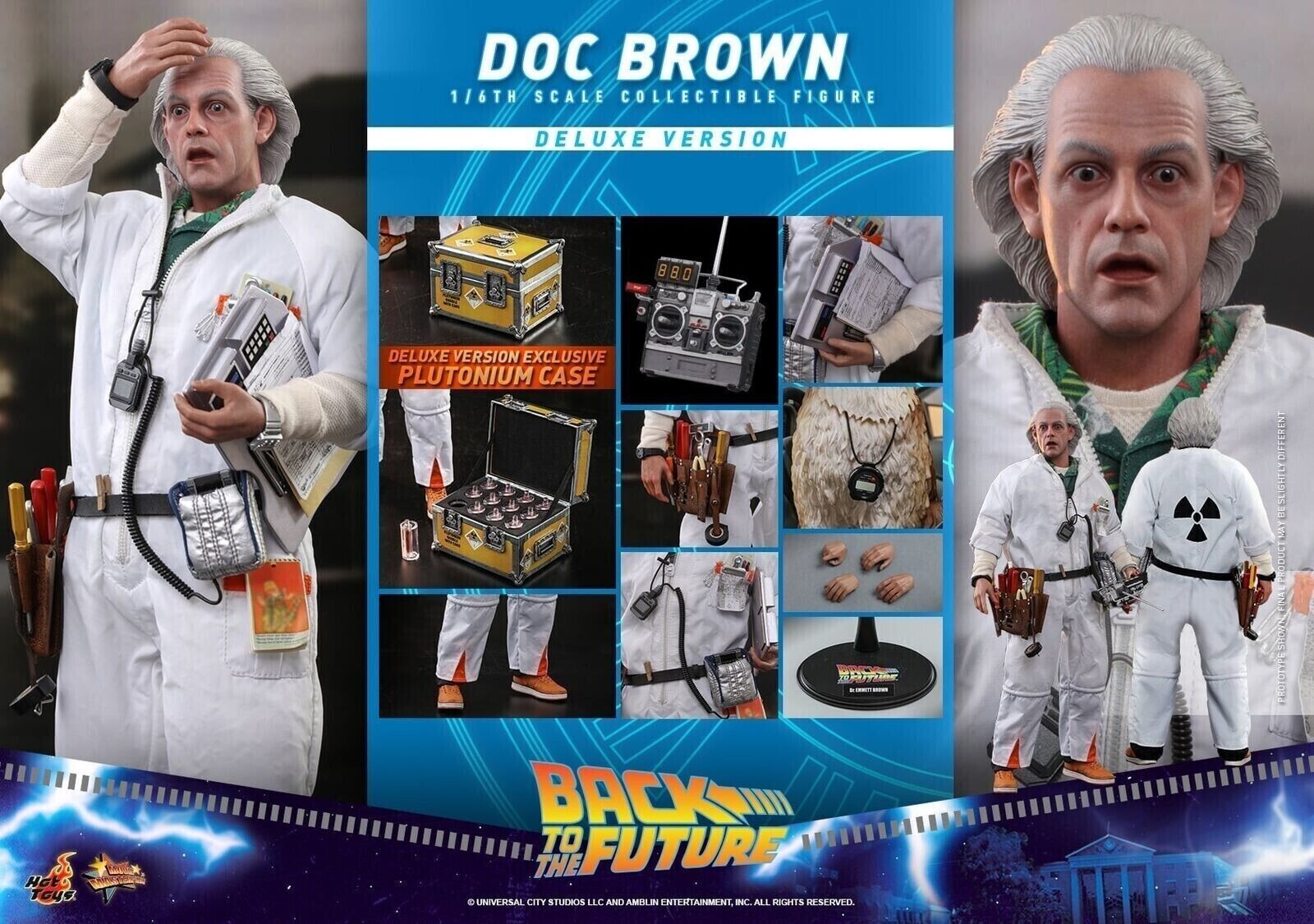 Hot Toys MMS610 BACK TO THE FUTURE 1/6 DOC BROWN (DELUXE VERSION)