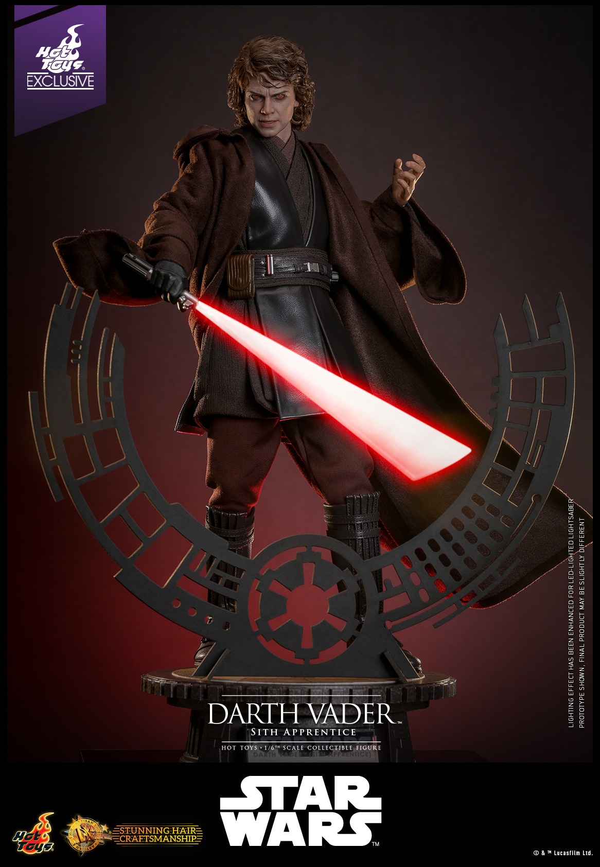 In stock! Hot Toys DX47AE Star Wars 1/6 Anakin Skywalker Darth Vader Figure (Sith Apprentice) (Artisan Edition)