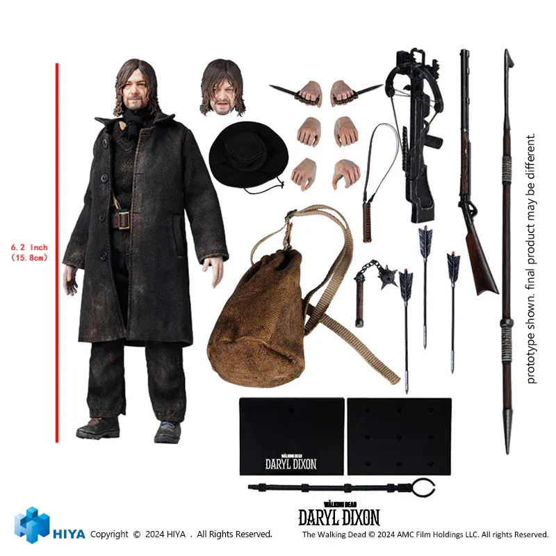 In stock! HIYA Daryl Dixon The walking dead Exquisite Super Series 1/12 Action Figure