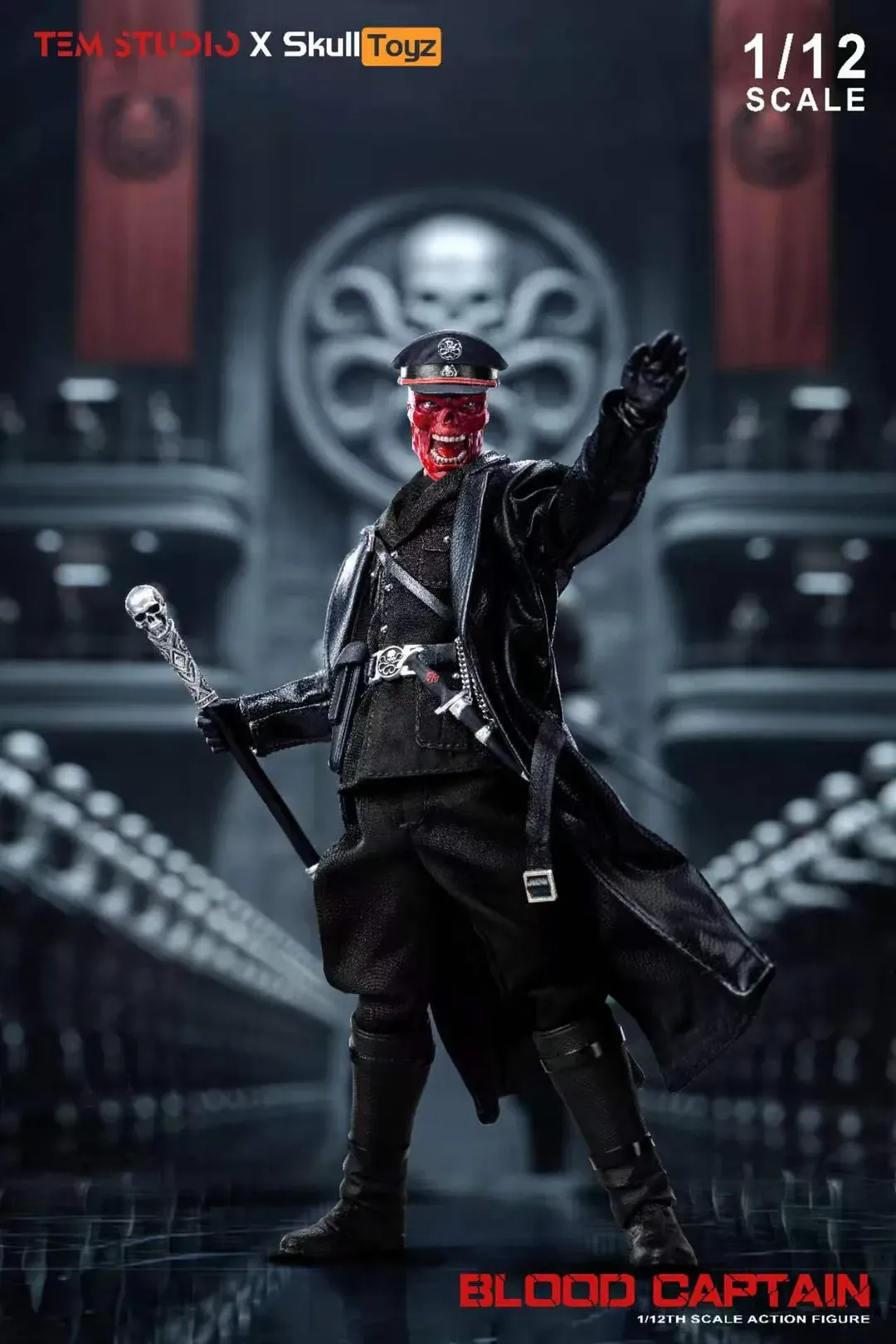 Pre order! TEM STUDIO x Skull Toyz TEMS007B Blood Captain Black uniform Ver. Action Figure 