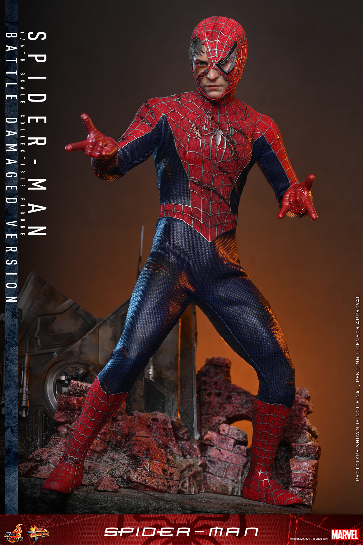 Pre order! Hot toys MMS859 Spider-Man (Battle Damaged Version) 1/6 scale Collectible Figure Spiderman