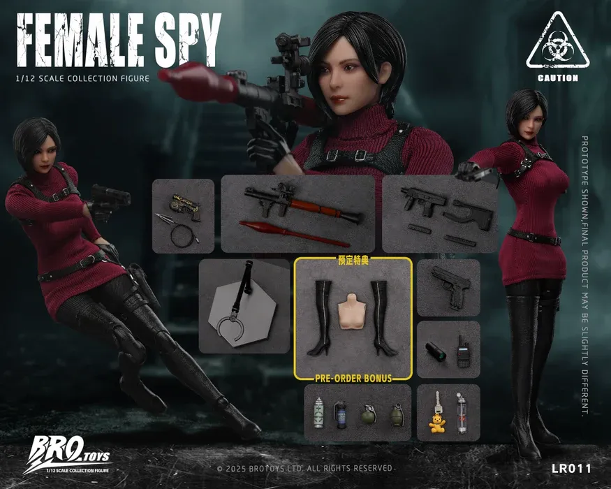 In stock! BROTOYS LR011 Ada Wong resident evil 1/12 Action Figure