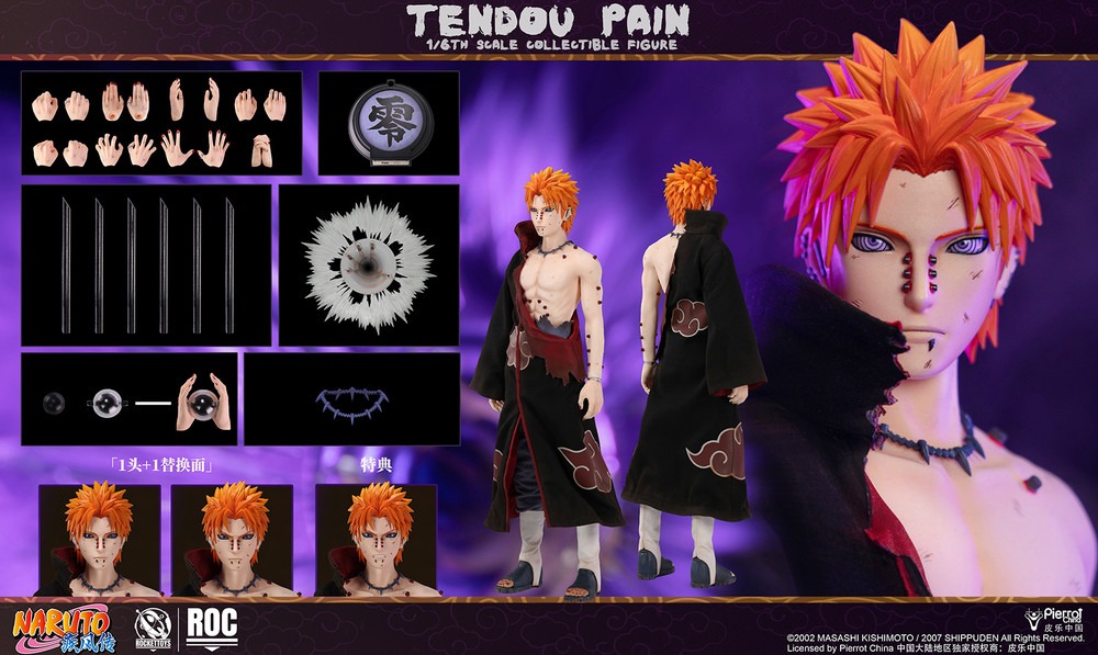 Pre order! Rocket Toys ROC-014 Tendo Pain Battle-Damaged Ver. Naruto 1/6 action figure