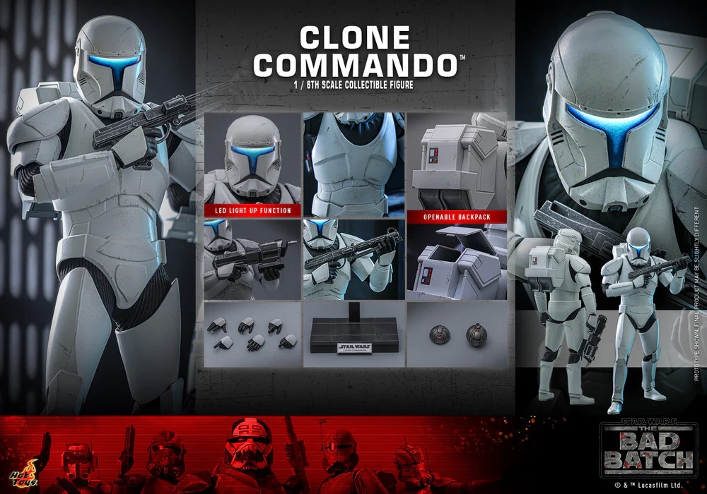 In stock! Hot Toys TMS131 Clone Commando Star Wars: The Bad Batch 1/6 Scale Figure