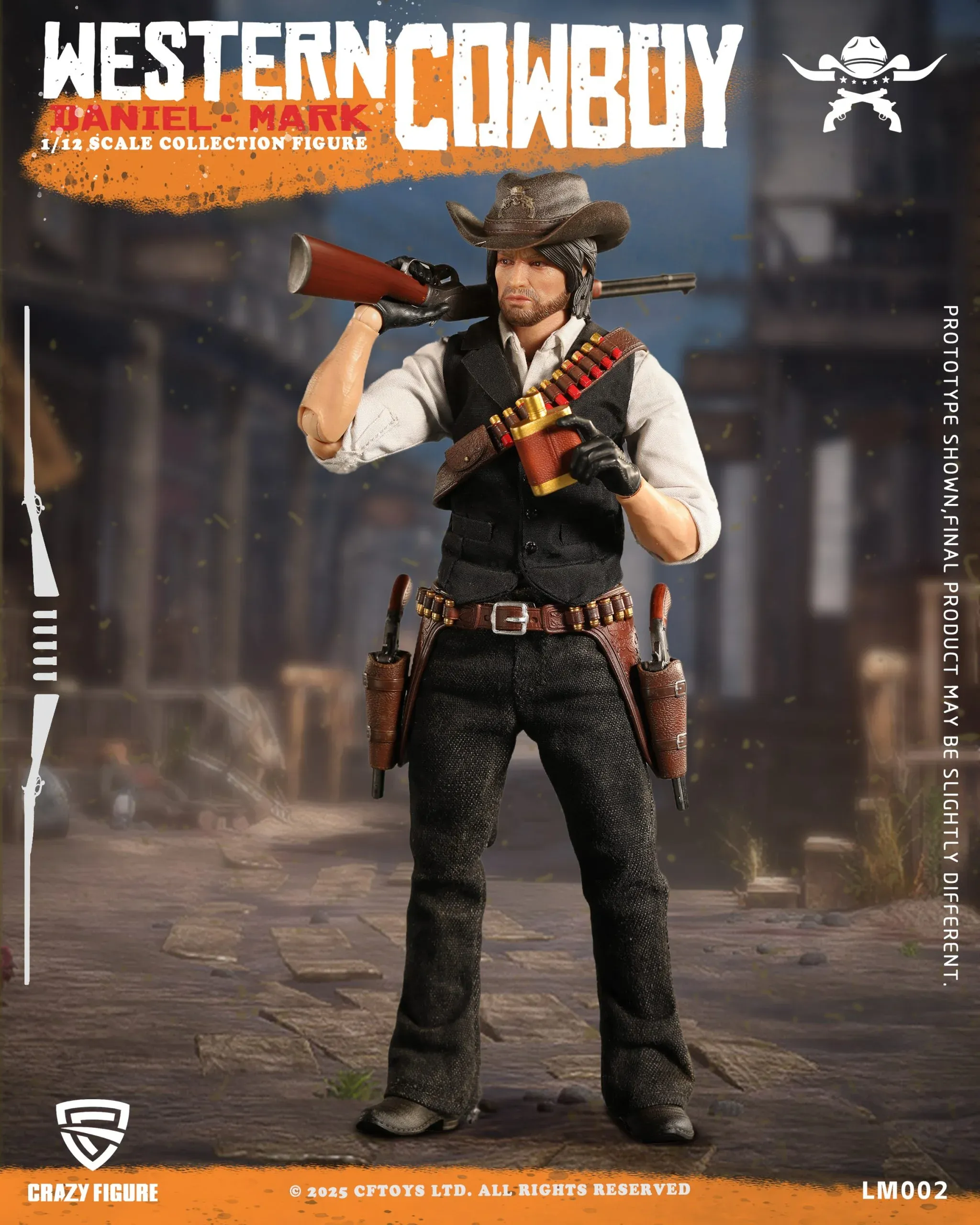 Pre order! CRAZY FIGURE LM002 Deluxe version Western Cowboy Daniel Mark 1/12 Action Figure