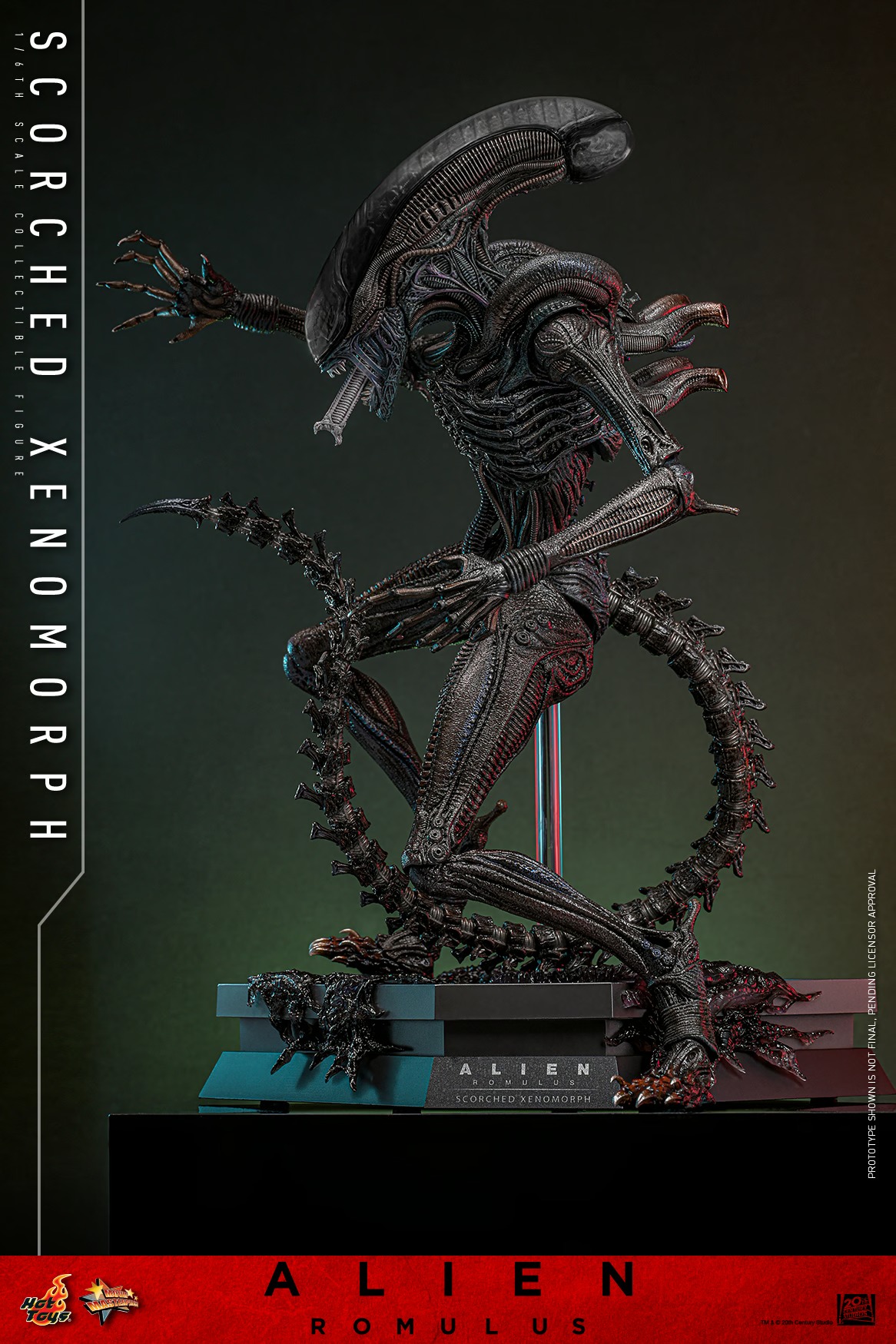 In stock! Hot Toys MMS784 Alien: Romulus Scorched Xenomorph 1/6 Figure