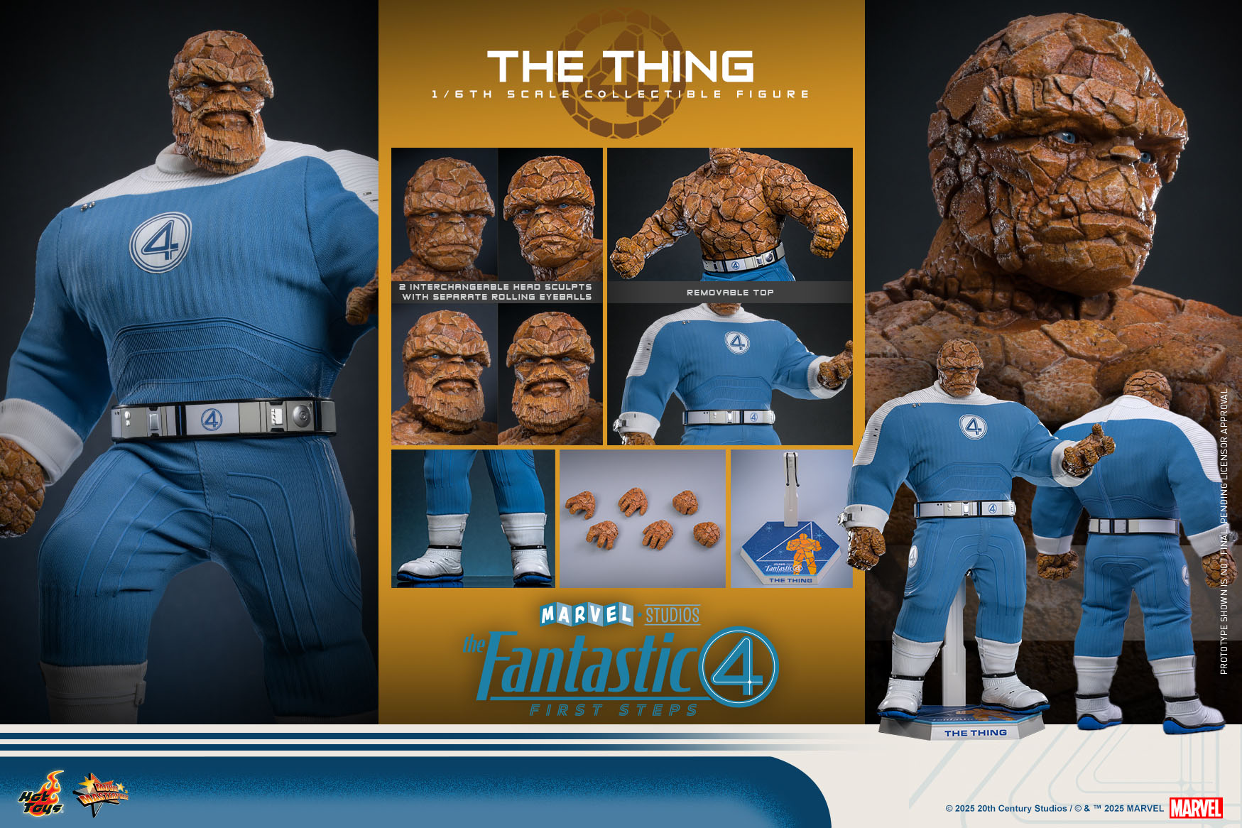 Pre order! Hot Toys MMS813 The Fantastic Four: First Steps 1/6th scale The Thing Collectible Figure