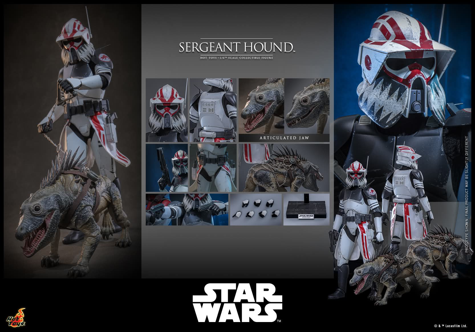 Pre order! Hot Toys The Clone Wars Sergeant Hound TMS167 Star Wars 1/6 Scale Figure