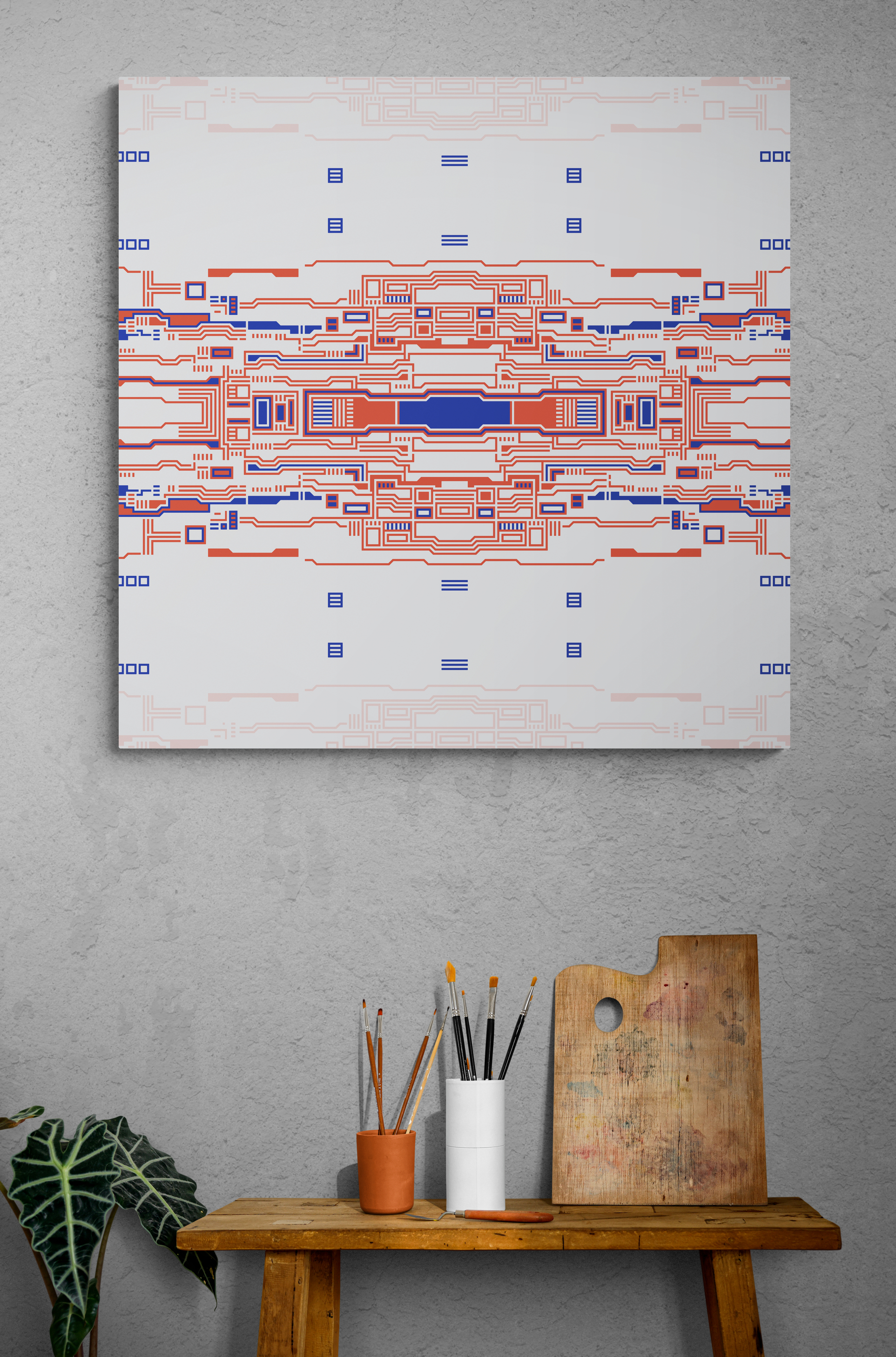 "040522-S3" - 90x90cm (35,4x35,4") - Numérotée, signée