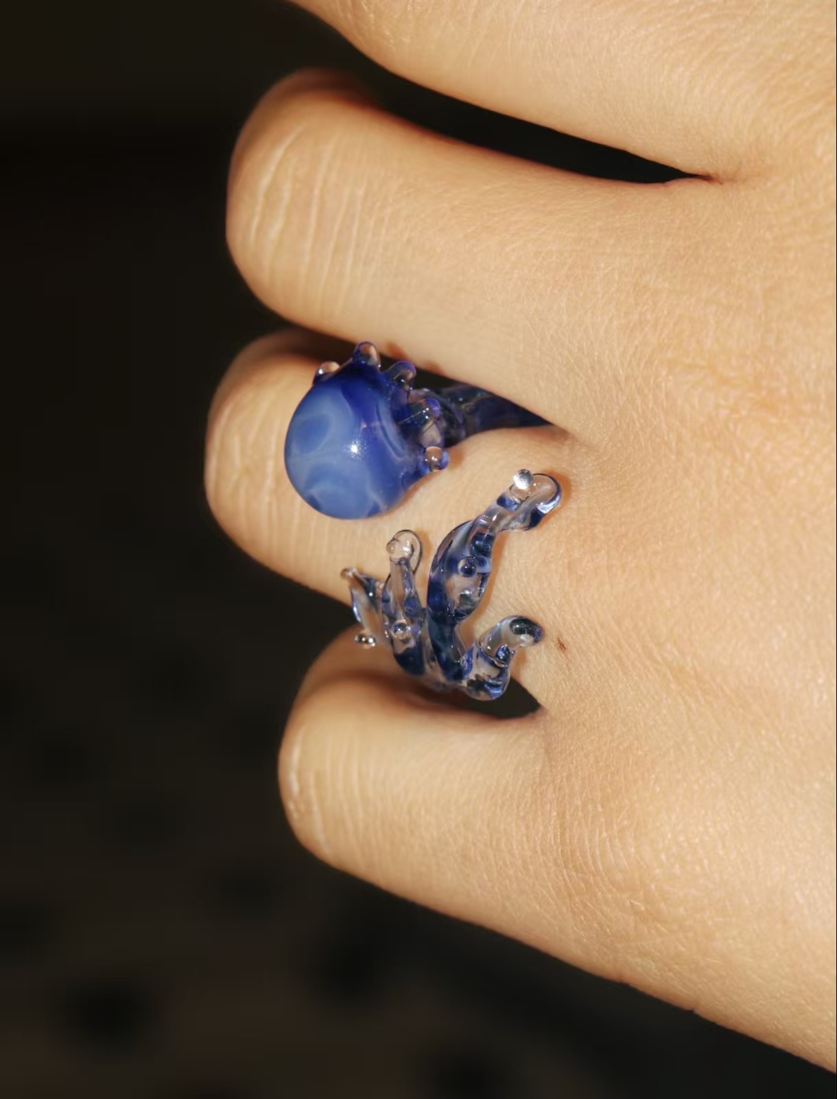 Blue Octopue Ring