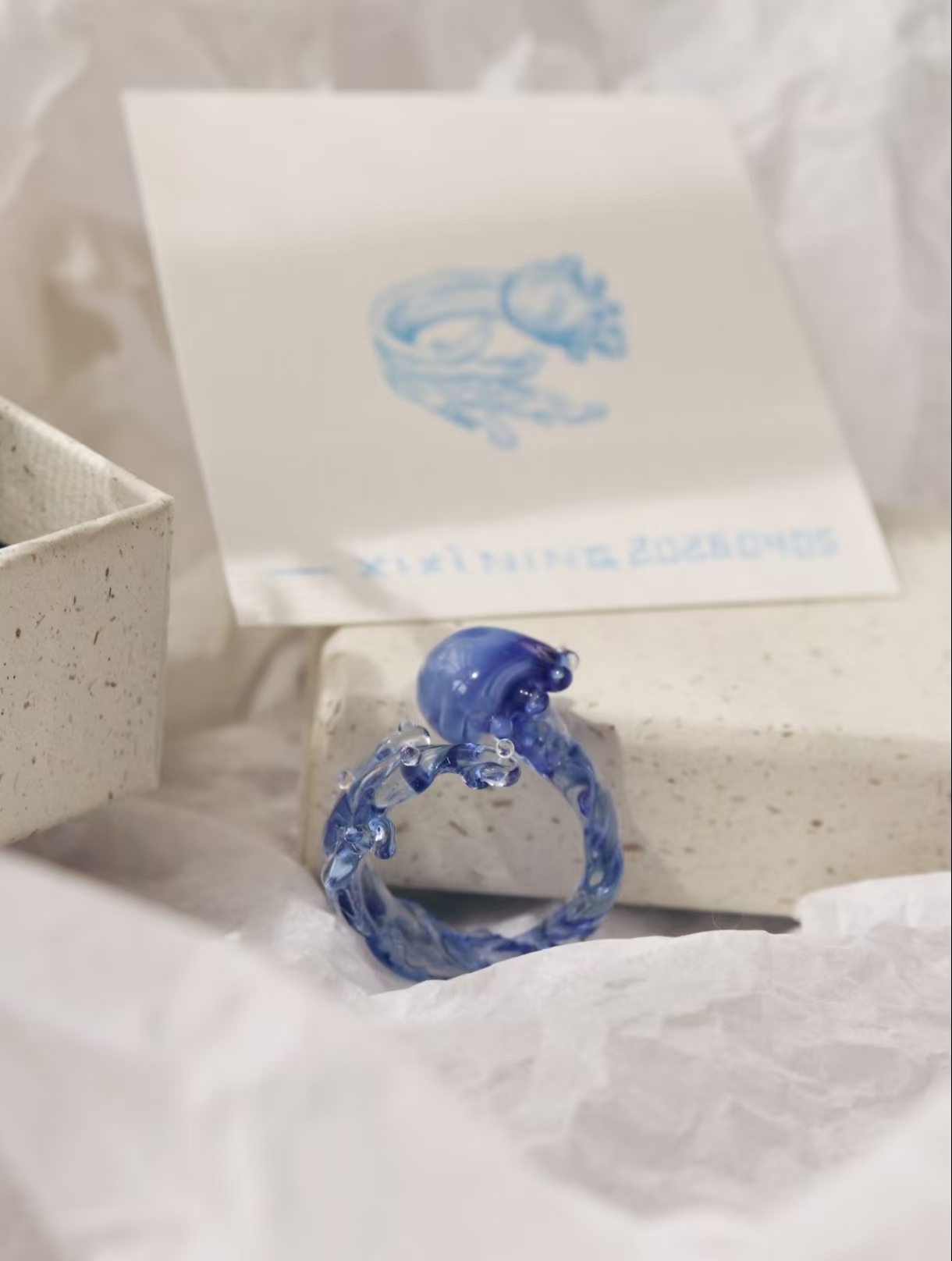 Blue Octopue Ring
