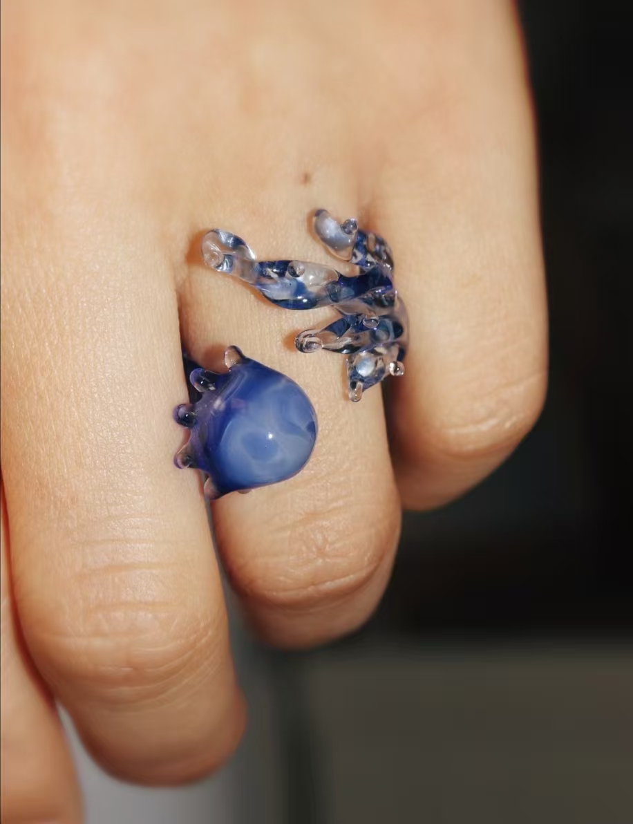 Blue Octopue Ring