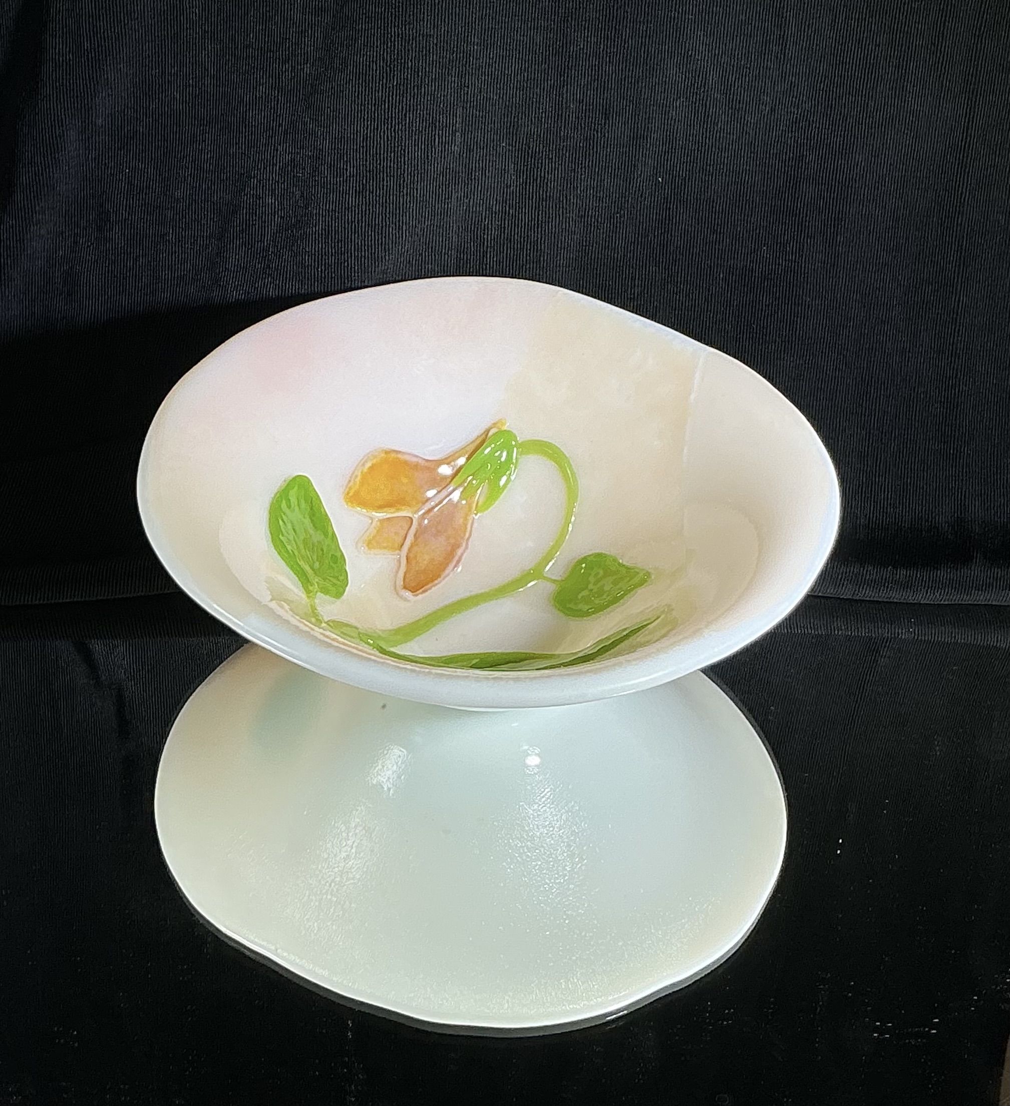 Fused Coral Glass Bowl 