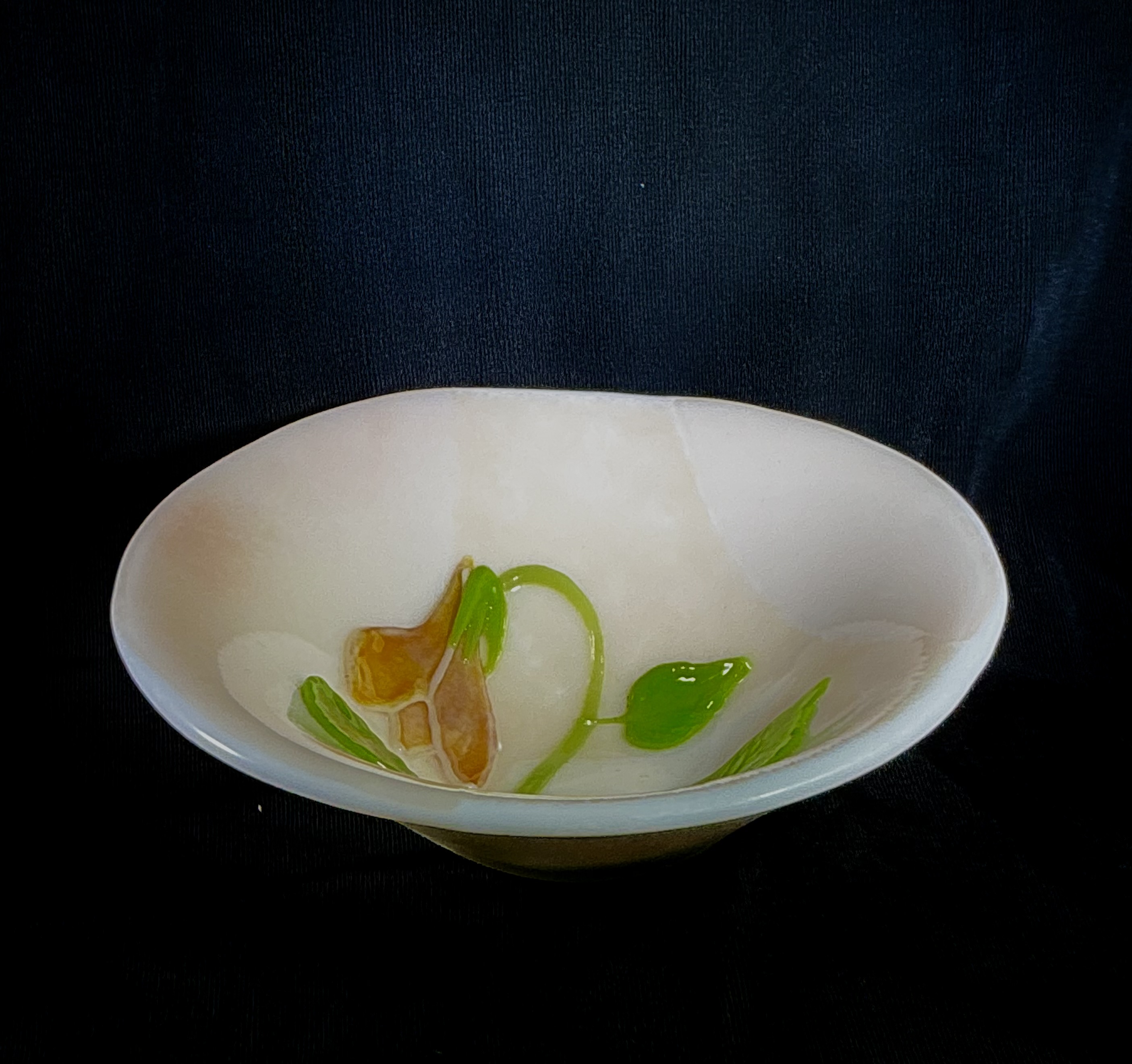 Fused Coral Glass Bowl 