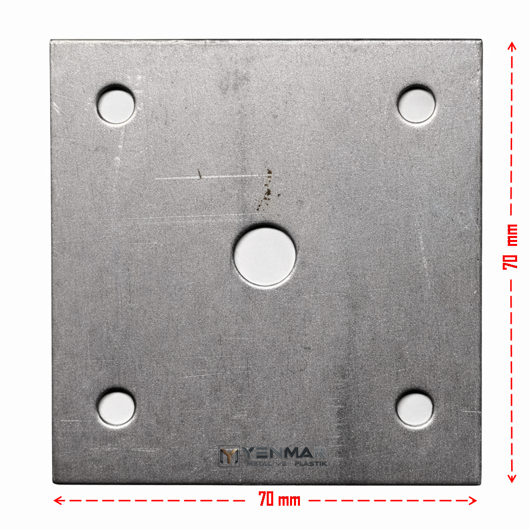 METAL AYAK İÇİN BAĞLANTI SACI​ 70x70 mm