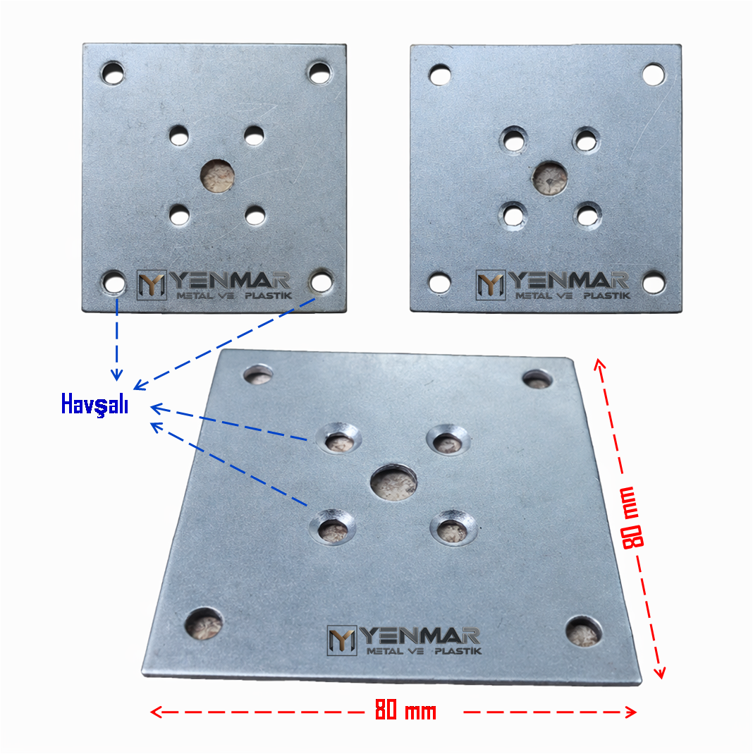 AHŞAP AYAK BAĞLANTI SACI​ 80x80 mm
