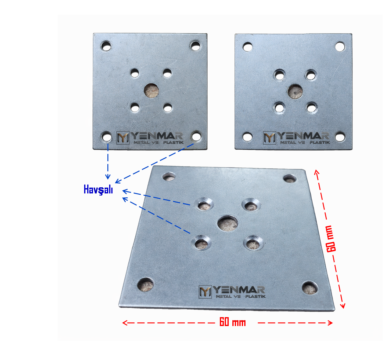 AHŞAP AYAK BAĞLANTI SACI​ 60x60 mm
