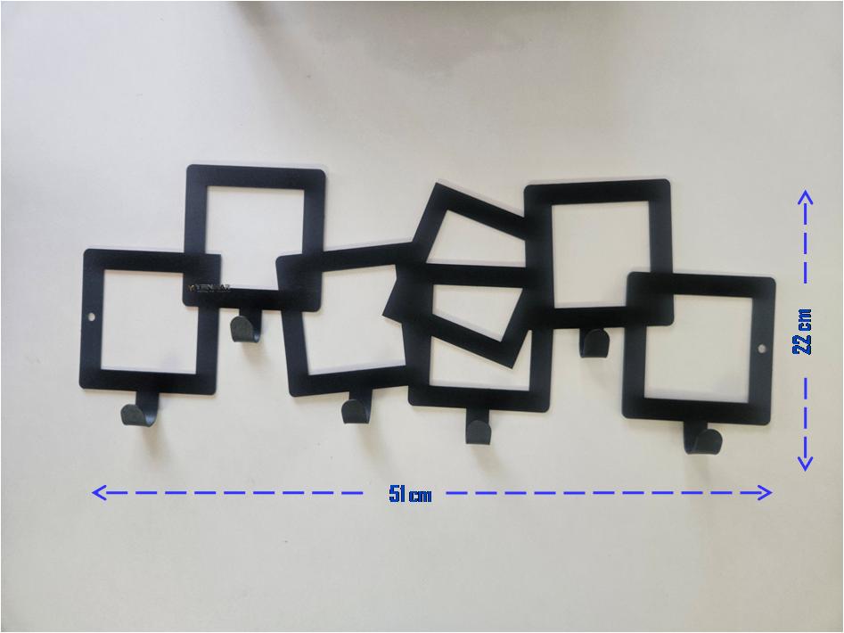 Geometrik Tasarımlı Metal Askılık