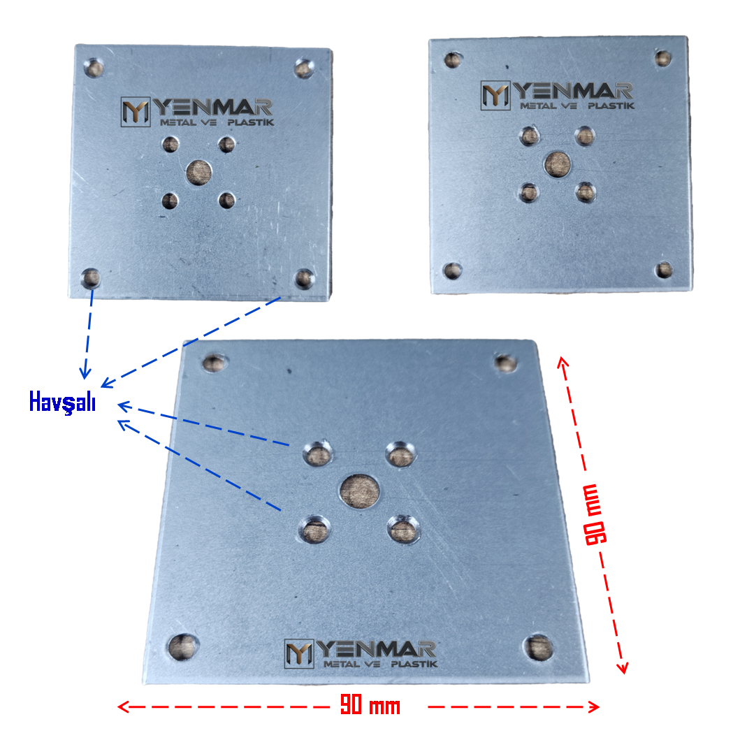 AHŞAP AYAK BAĞLANTI SACI​ 90x90 mm