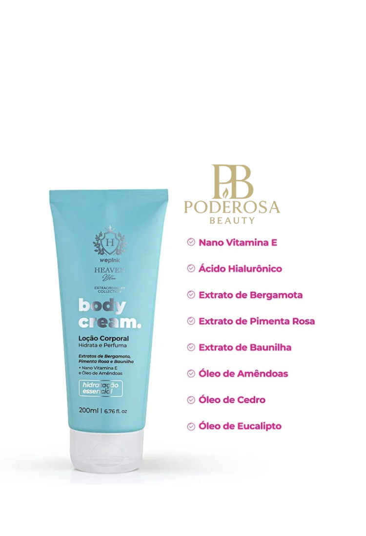 Body Cream Heaven Blue Desodorante Hidratante 200ml
