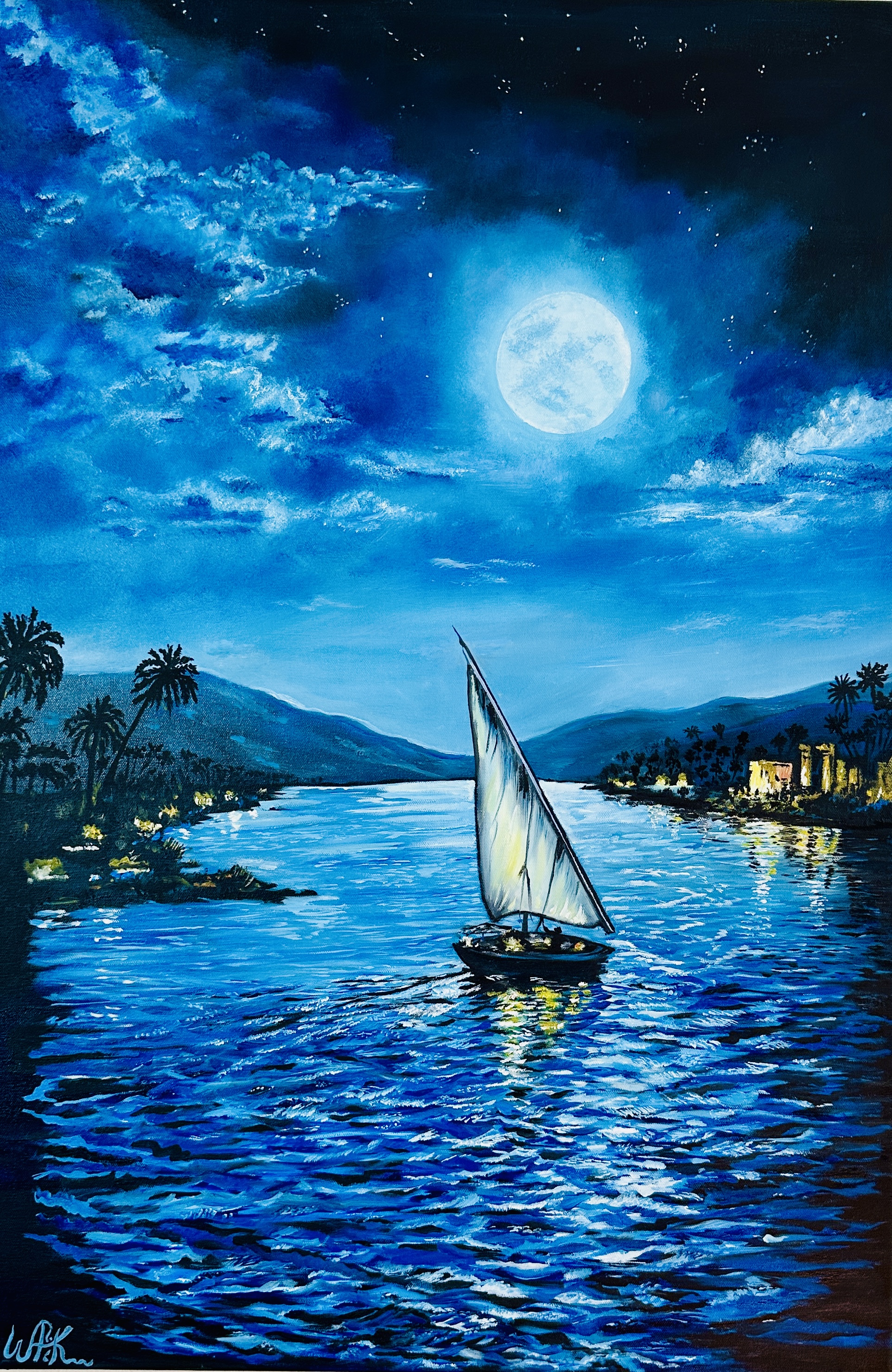 Moon Shadow Over the Nile