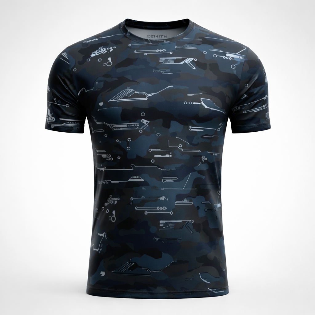 Camiseta esportiva estampada