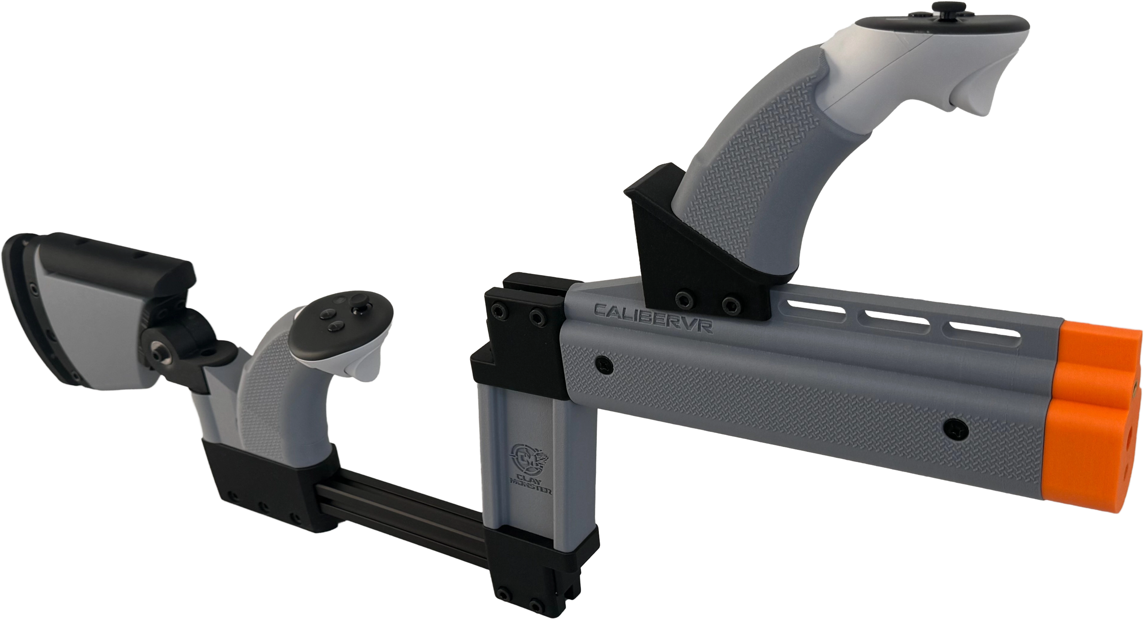 CALIBER VR CLAY MONSTER V1 Adjustable Shotgun Stock for Clay Hunt VR – Meta Quest 3/3S/Pro Compatible – Realistic Training Gunstock