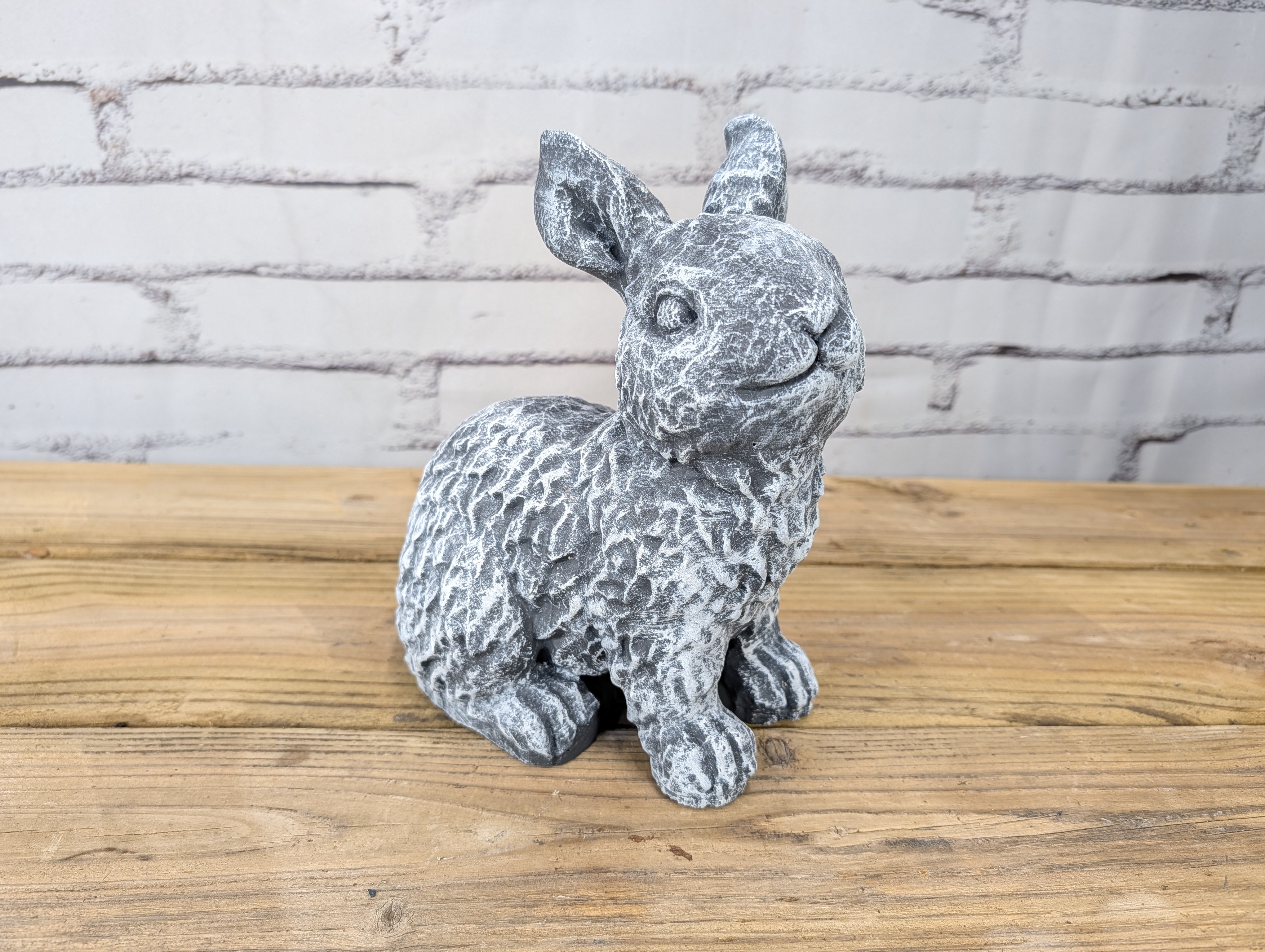 Cement Rabbit Garden Statue - 9" tall