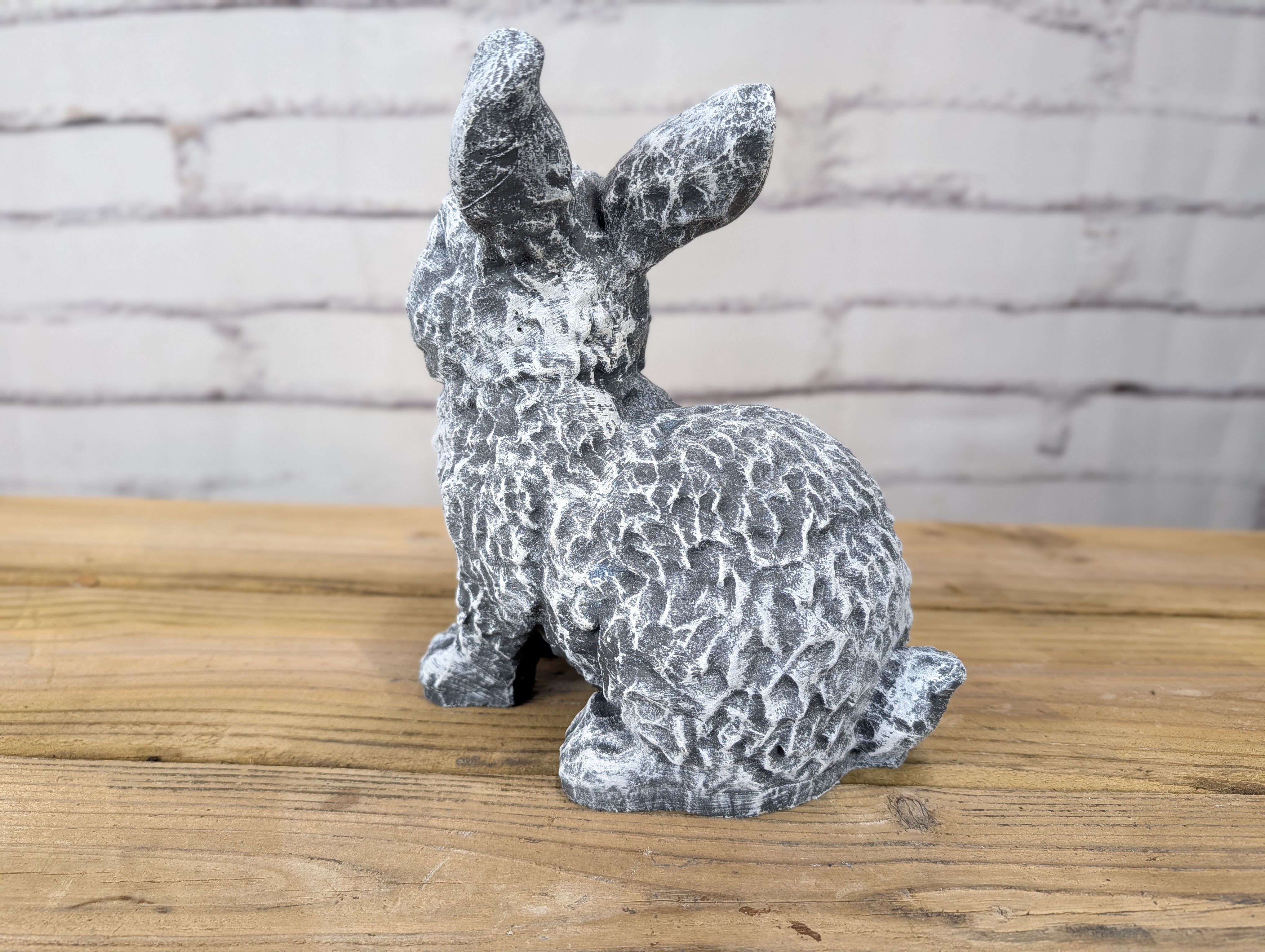 Cement Rabbit Garden Statue - 9" tall