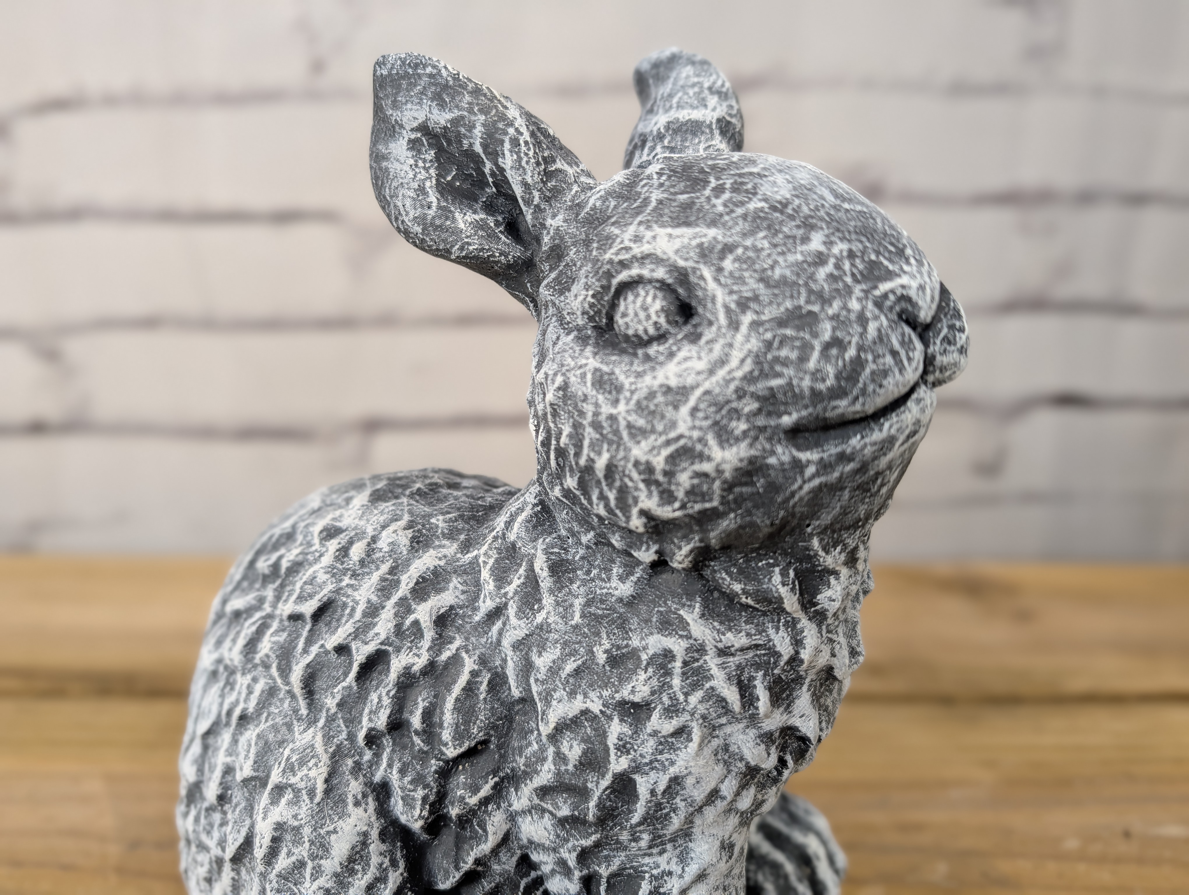 Cement Rabbit Garden Statue - 9" tall