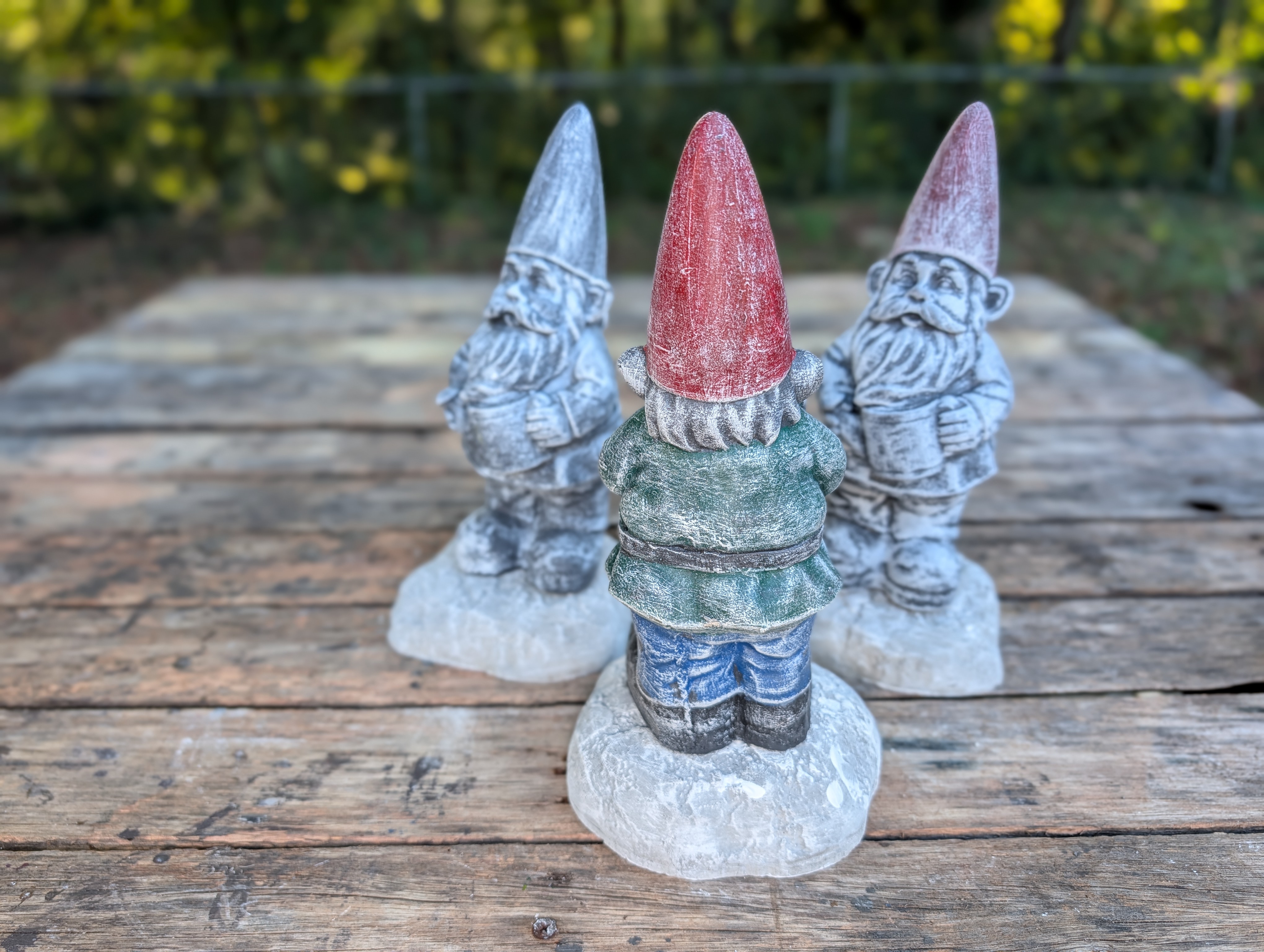 Cement Garden Gnome with Watering Can